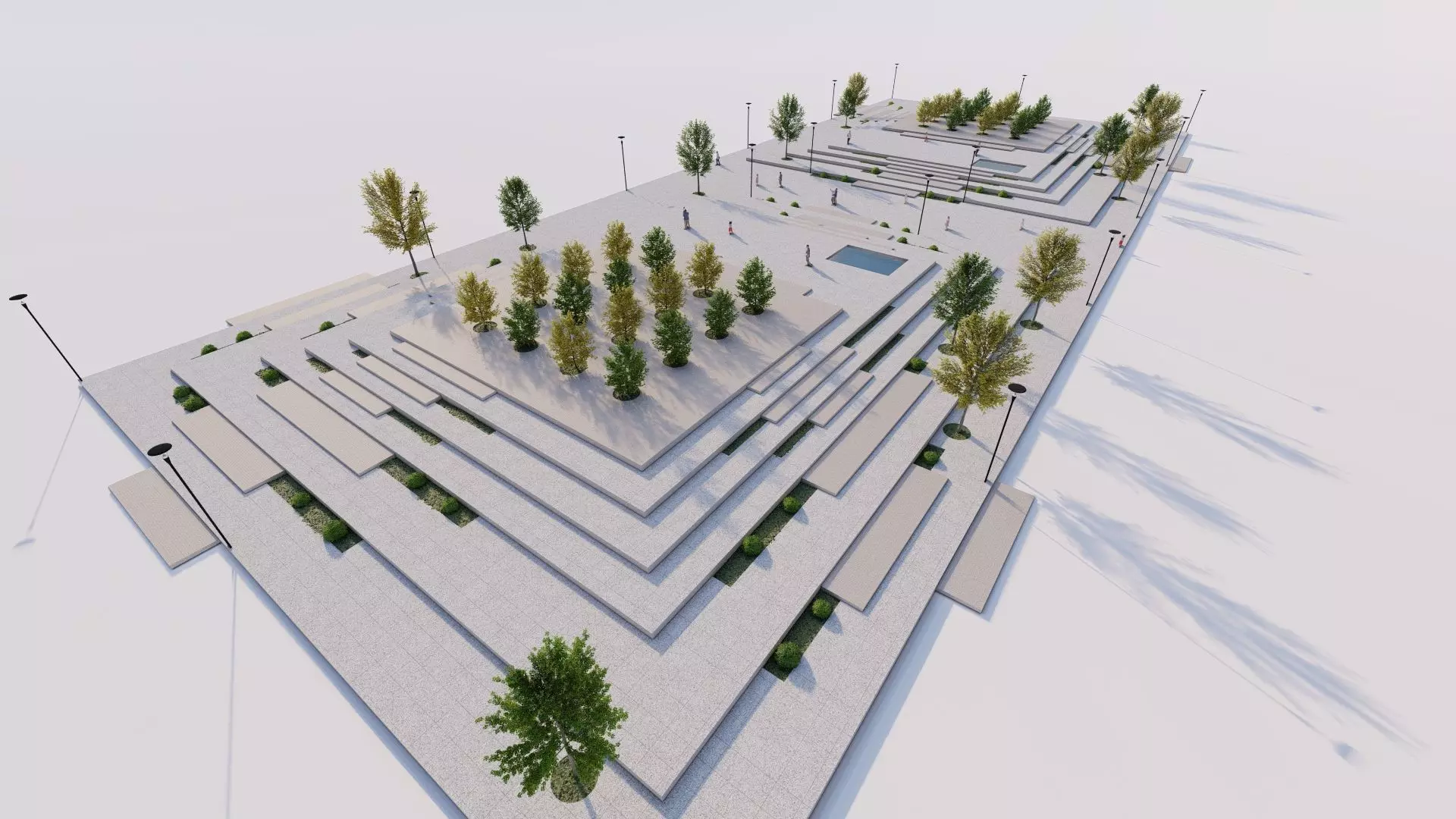 public park-Private Park Landscape Urban 3D model_0