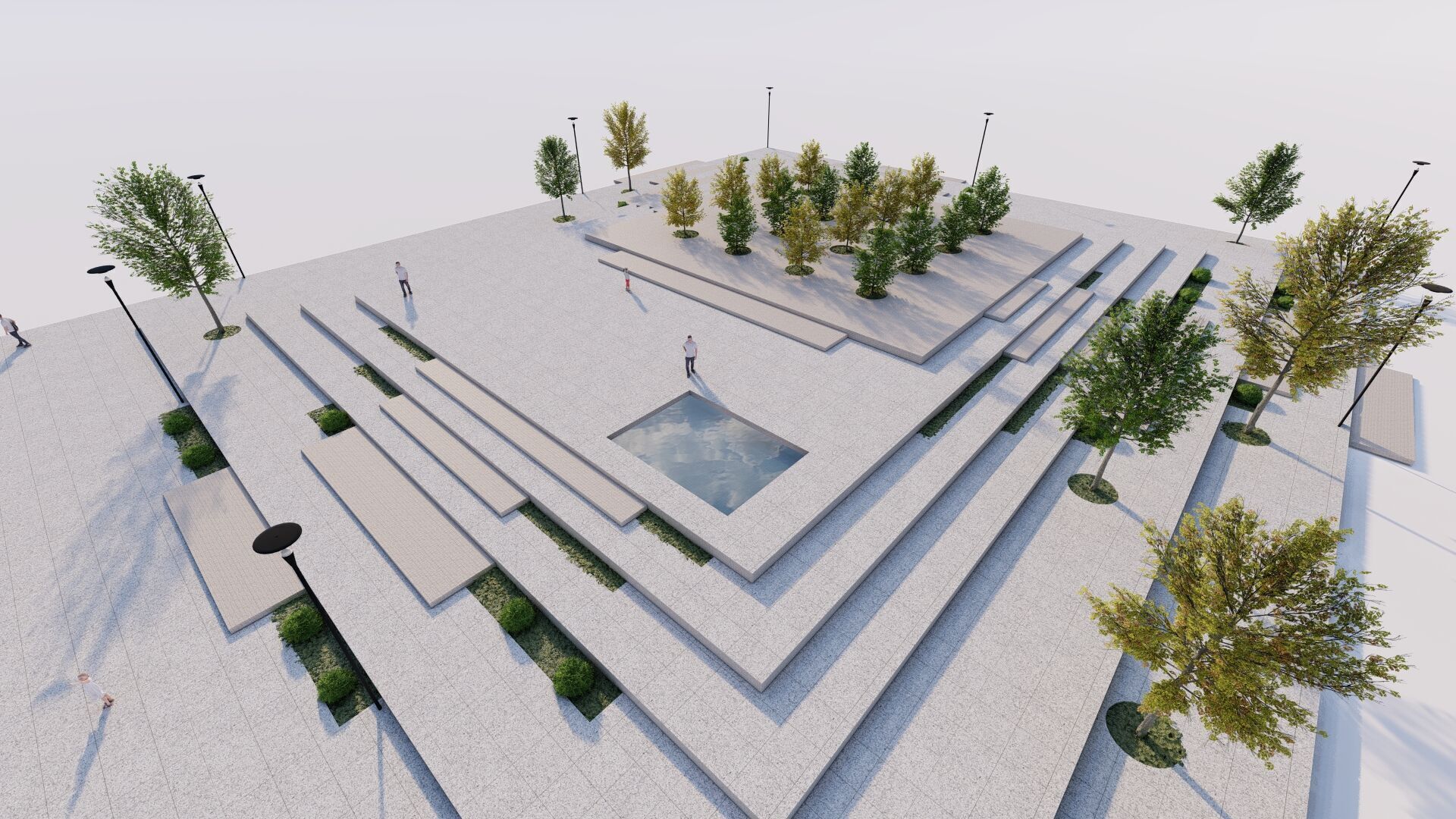 public park-Private Park Landscape Urban 3D model_30