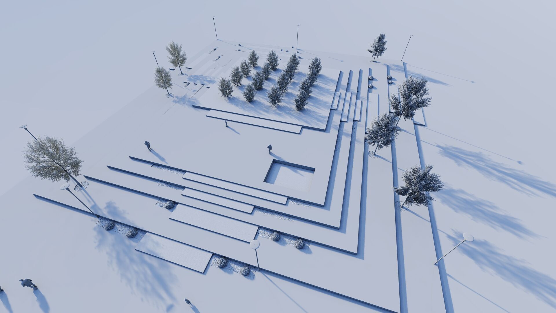 public park-Private Park Landscape Urban 3D model_18