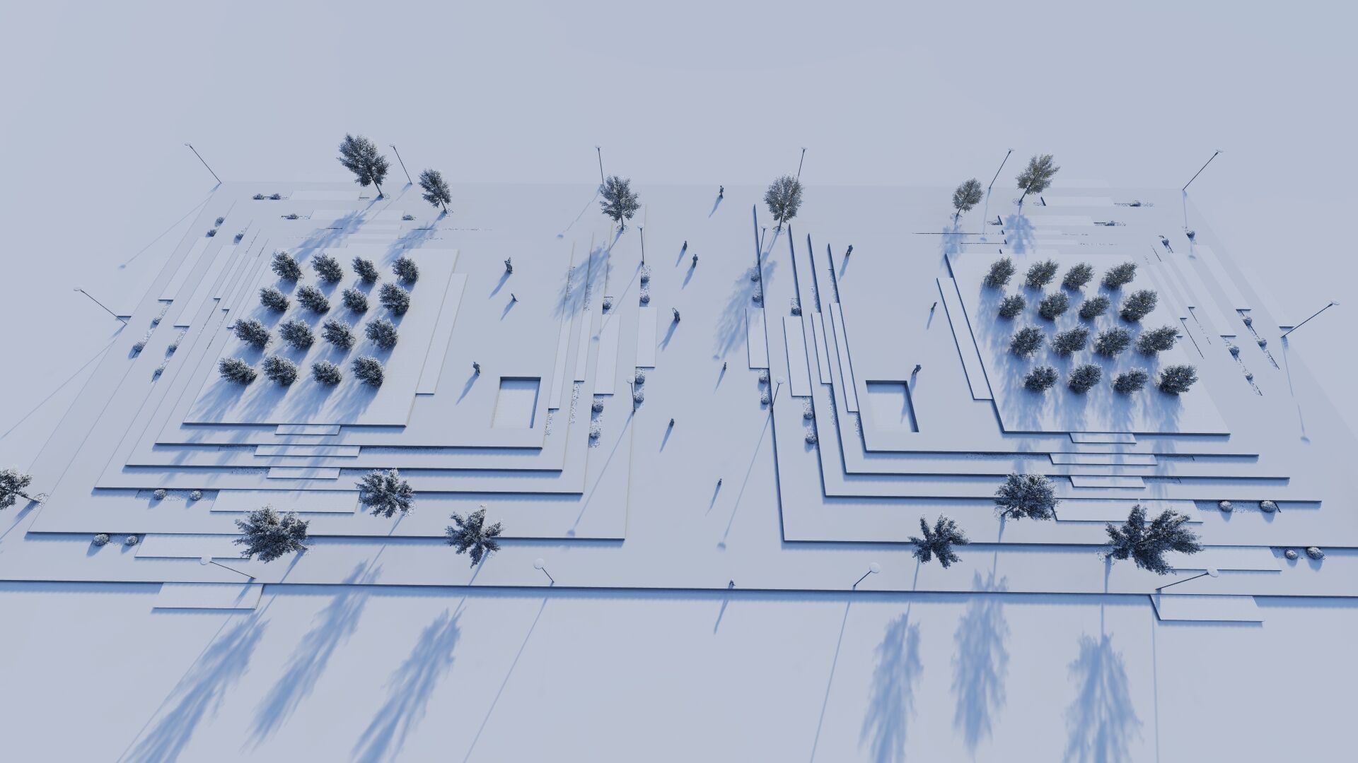 public park-Private Park Landscape Urban 3D model_17