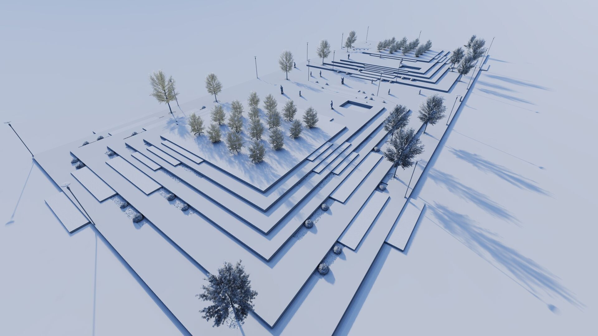 public park-Private Park Landscape Urban 3D model_11