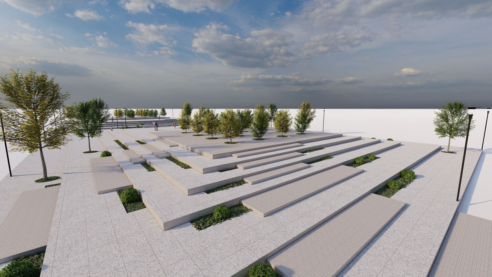 public park-Private Park Landscape Urban 3D model_16