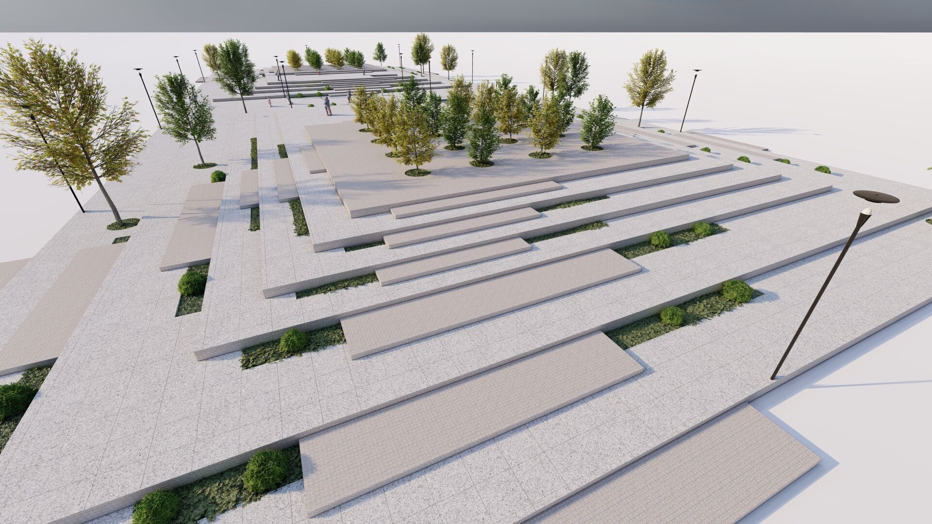 public park-Private Park Landscape Urban 3D model_21