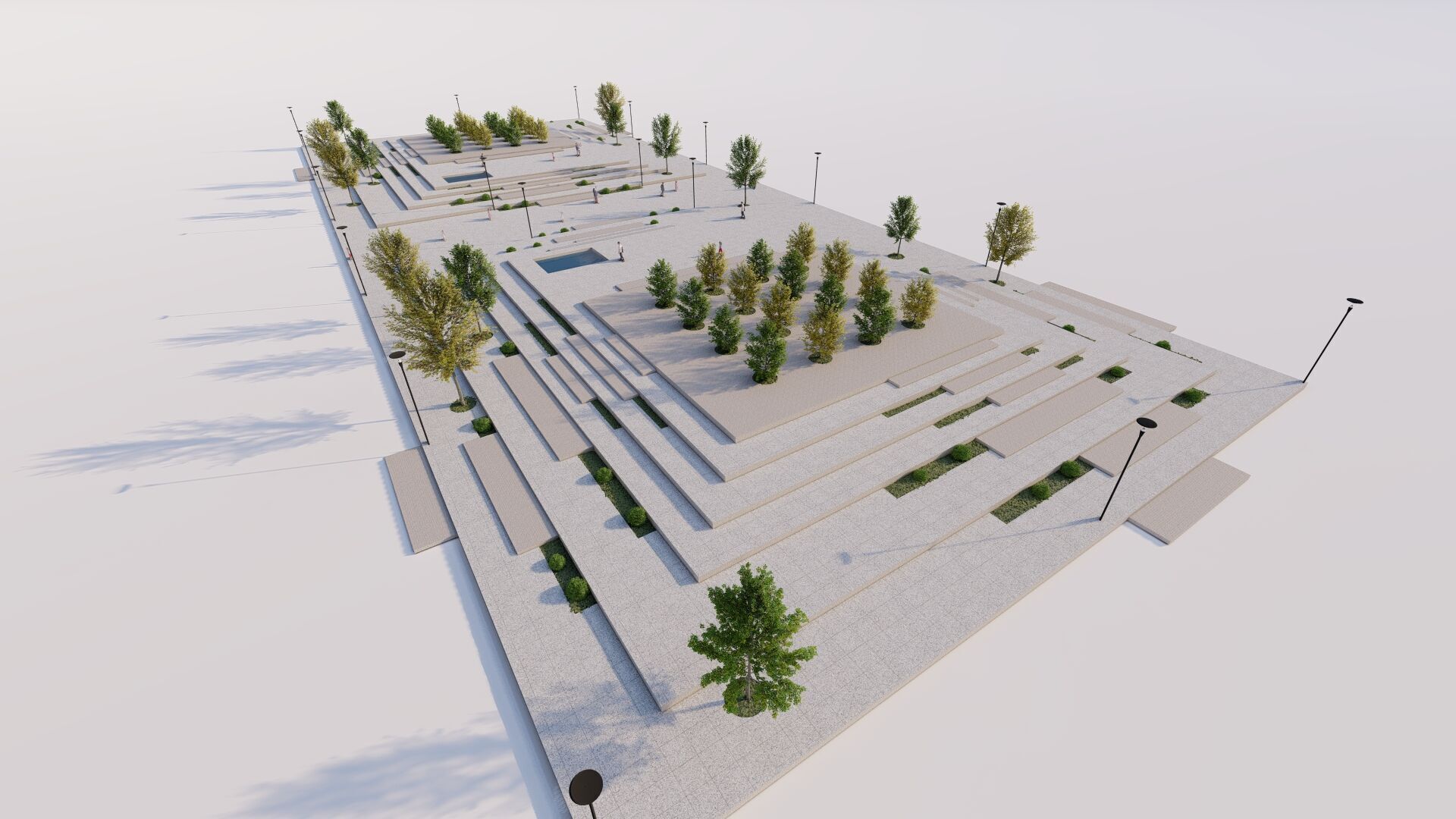 public park-Private Park Landscape Urban 3D model_1