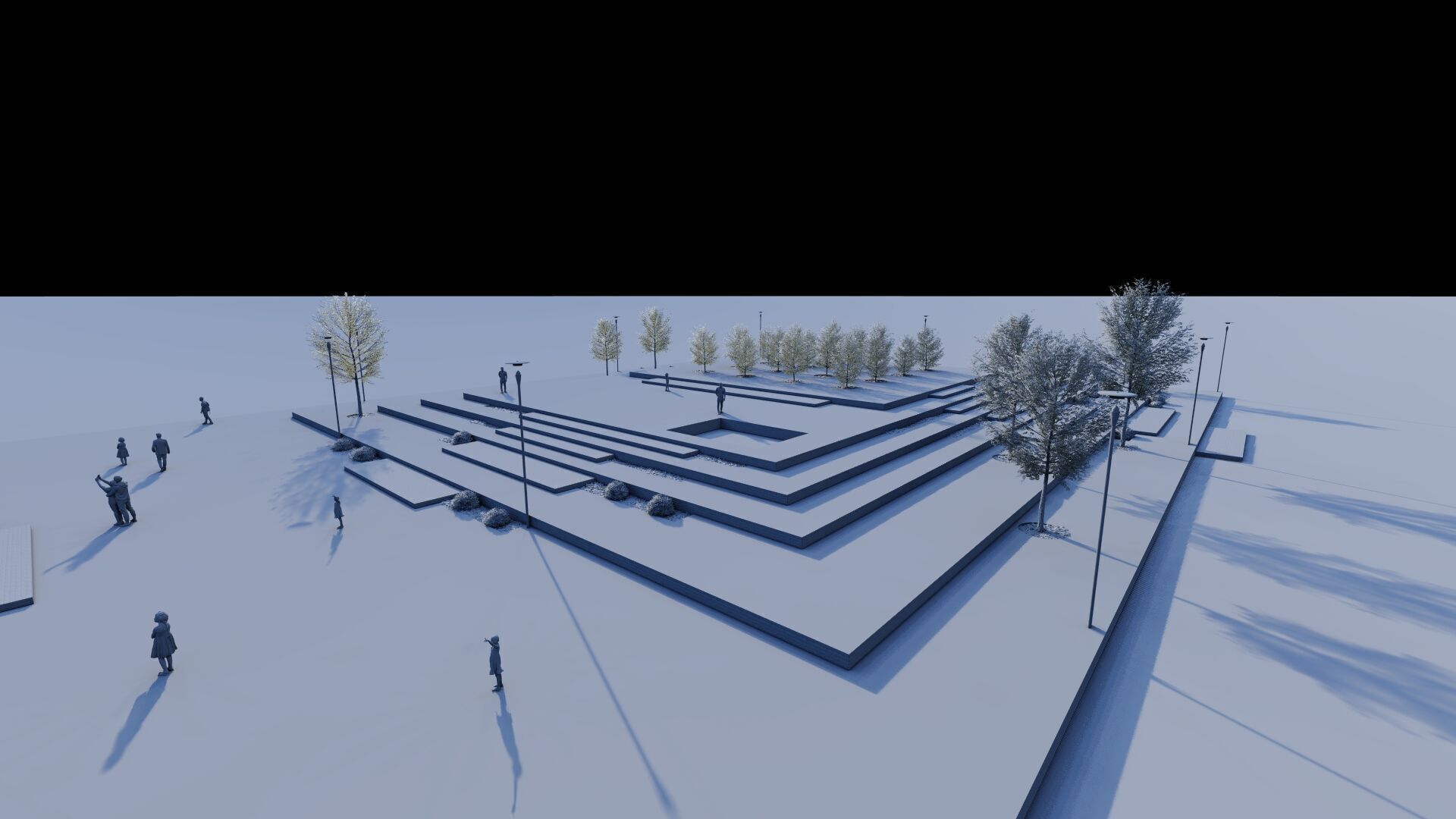 public park-Private Park Landscape Urban 3D model_15