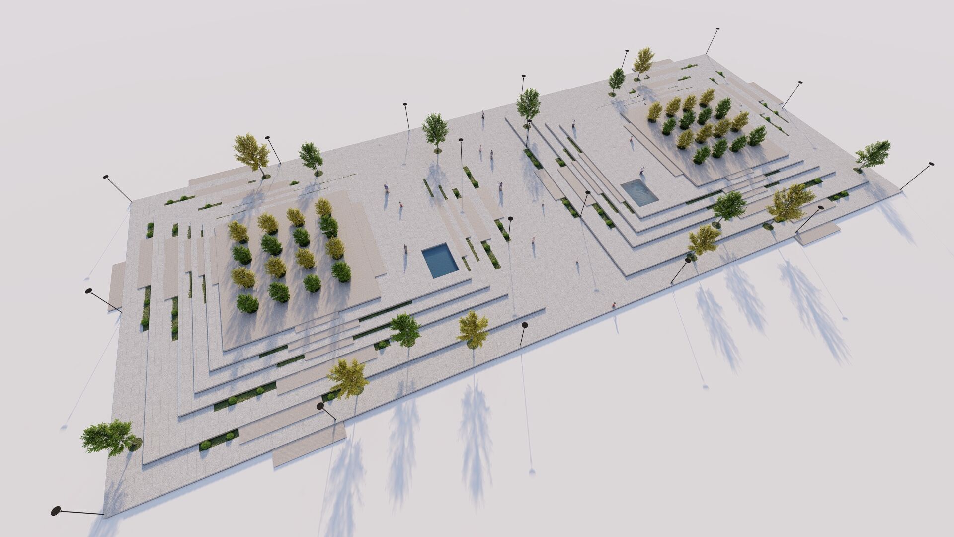 public park-Private Park Landscape Urban 3D model_23