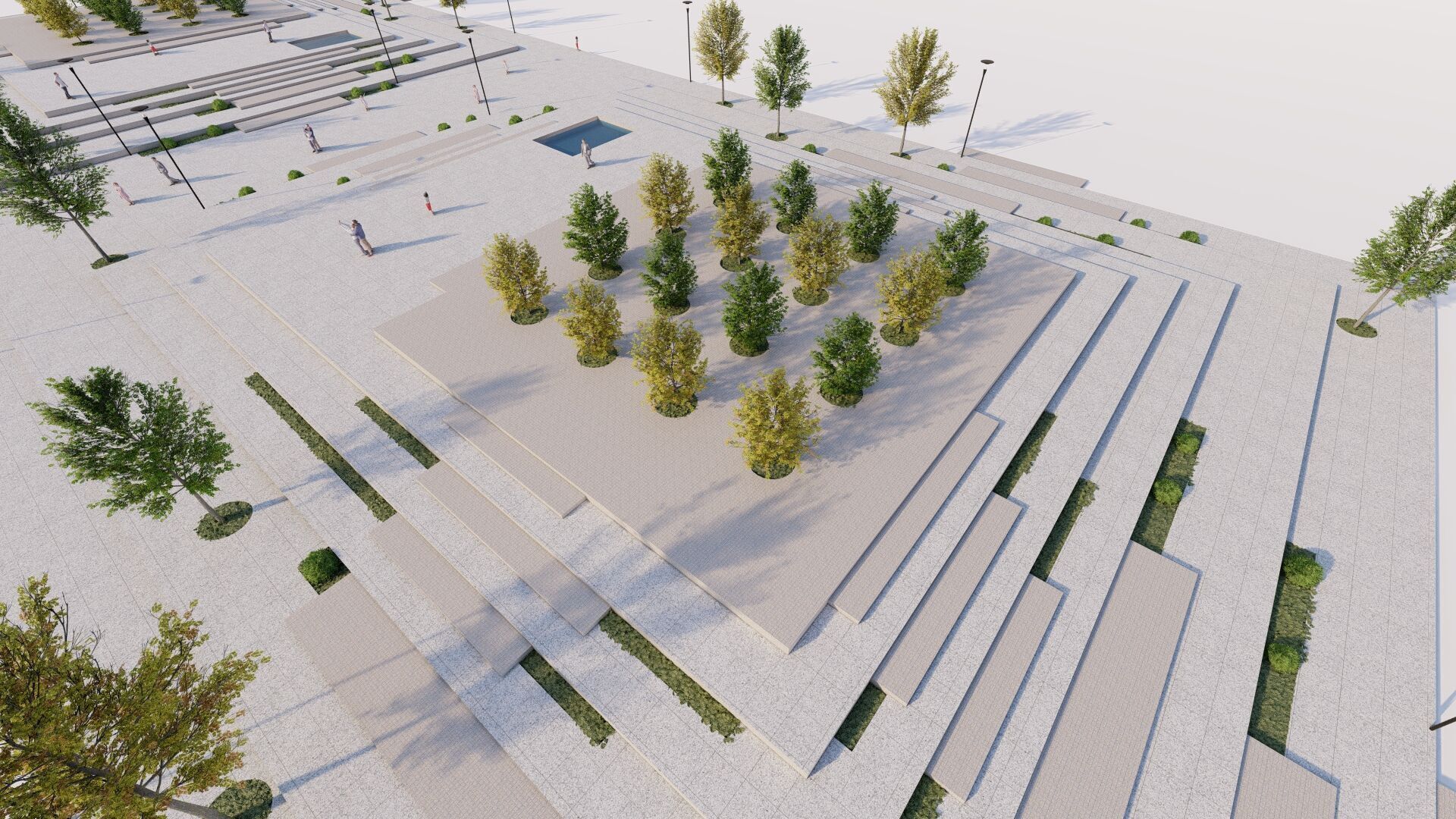 public park-Private Park Landscape Urban 3D model_4