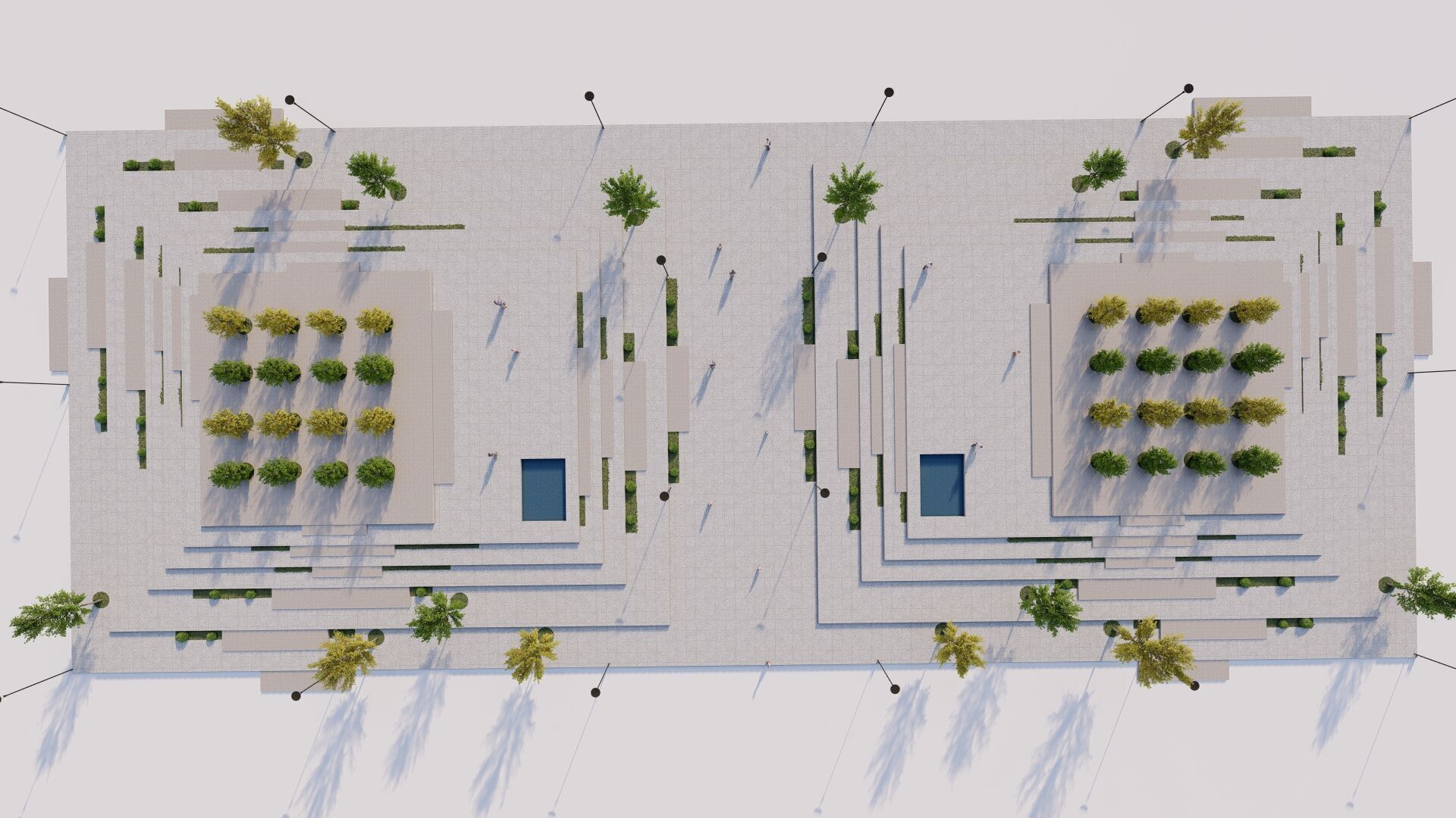 public park-Private Park Landscape Urban 3D model_26