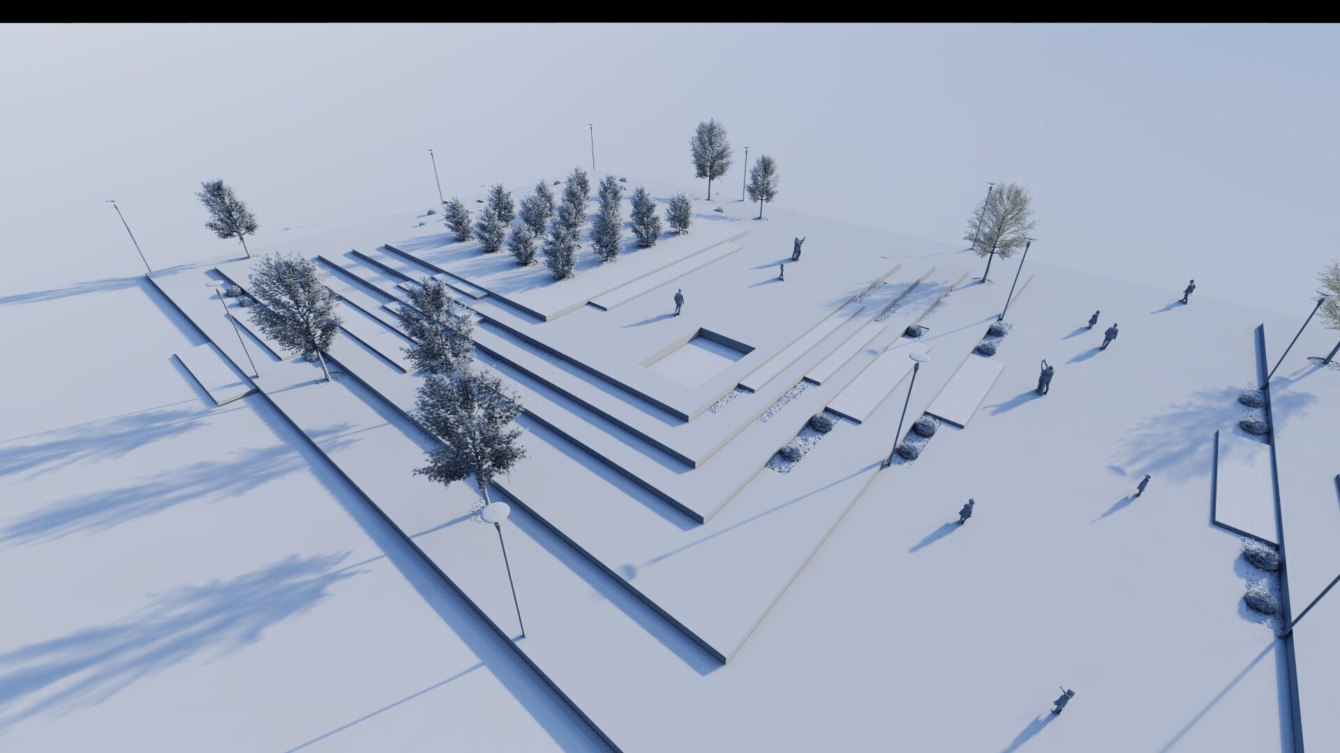 public park-Private Park Landscape Urban 3D model_27