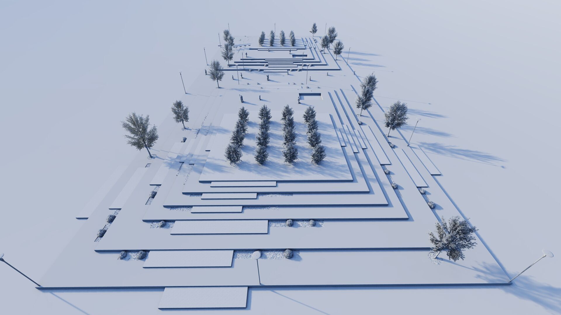 public park-Private Park Landscape Urban 3D model_10