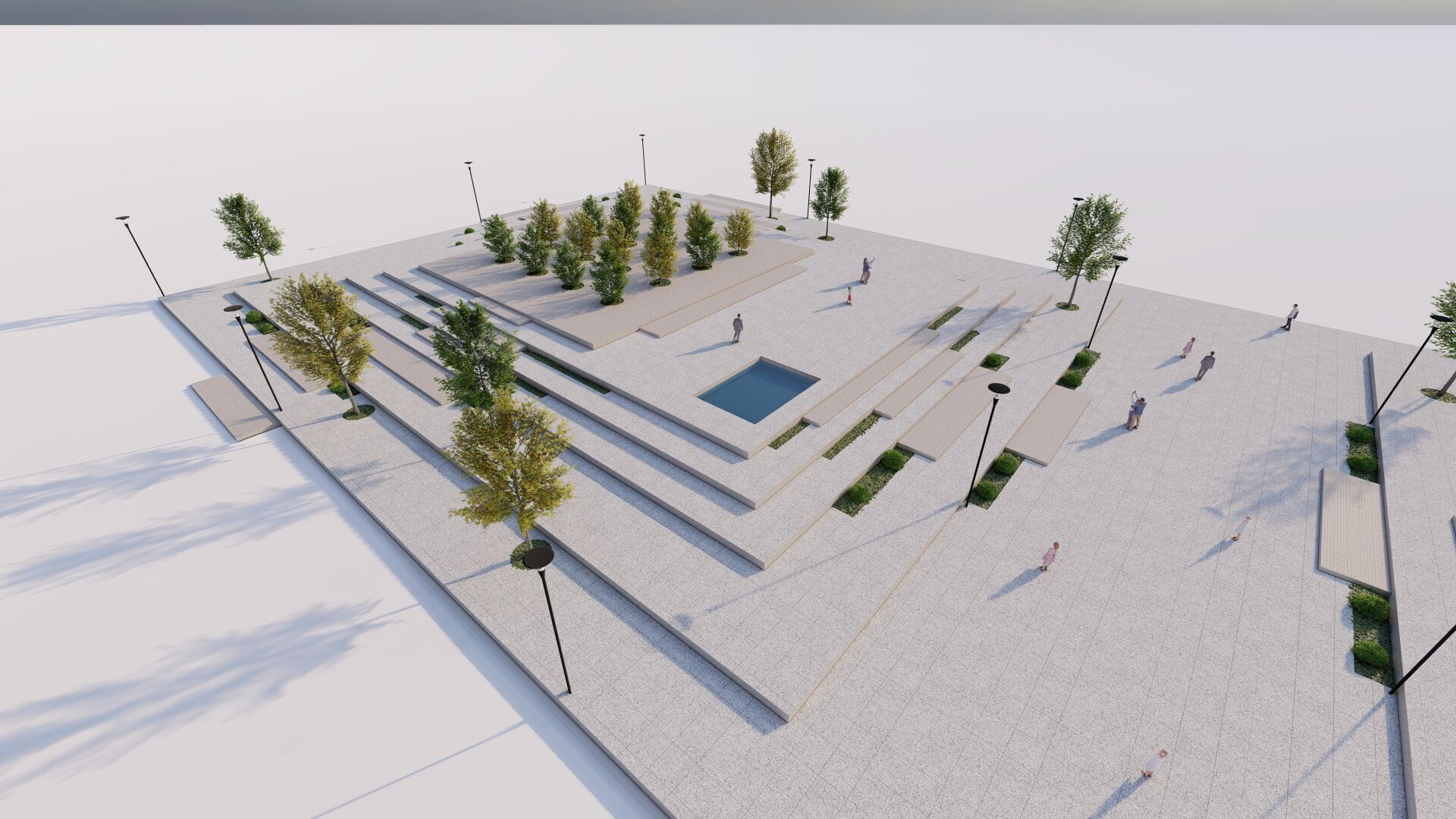 public park-Private Park Landscape Urban 3D model_20