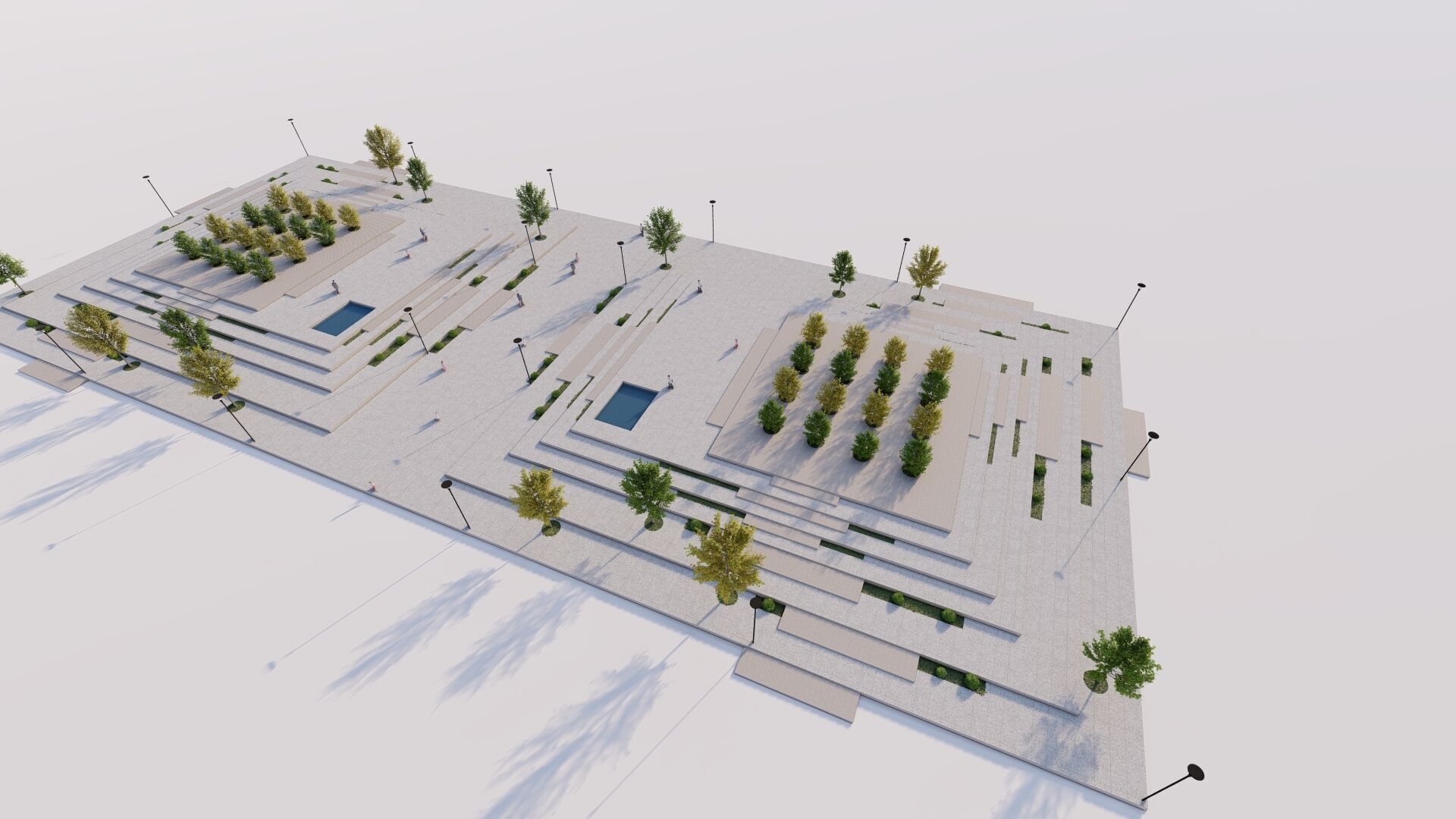 public park-Private Park Landscape Urban 3D model_5