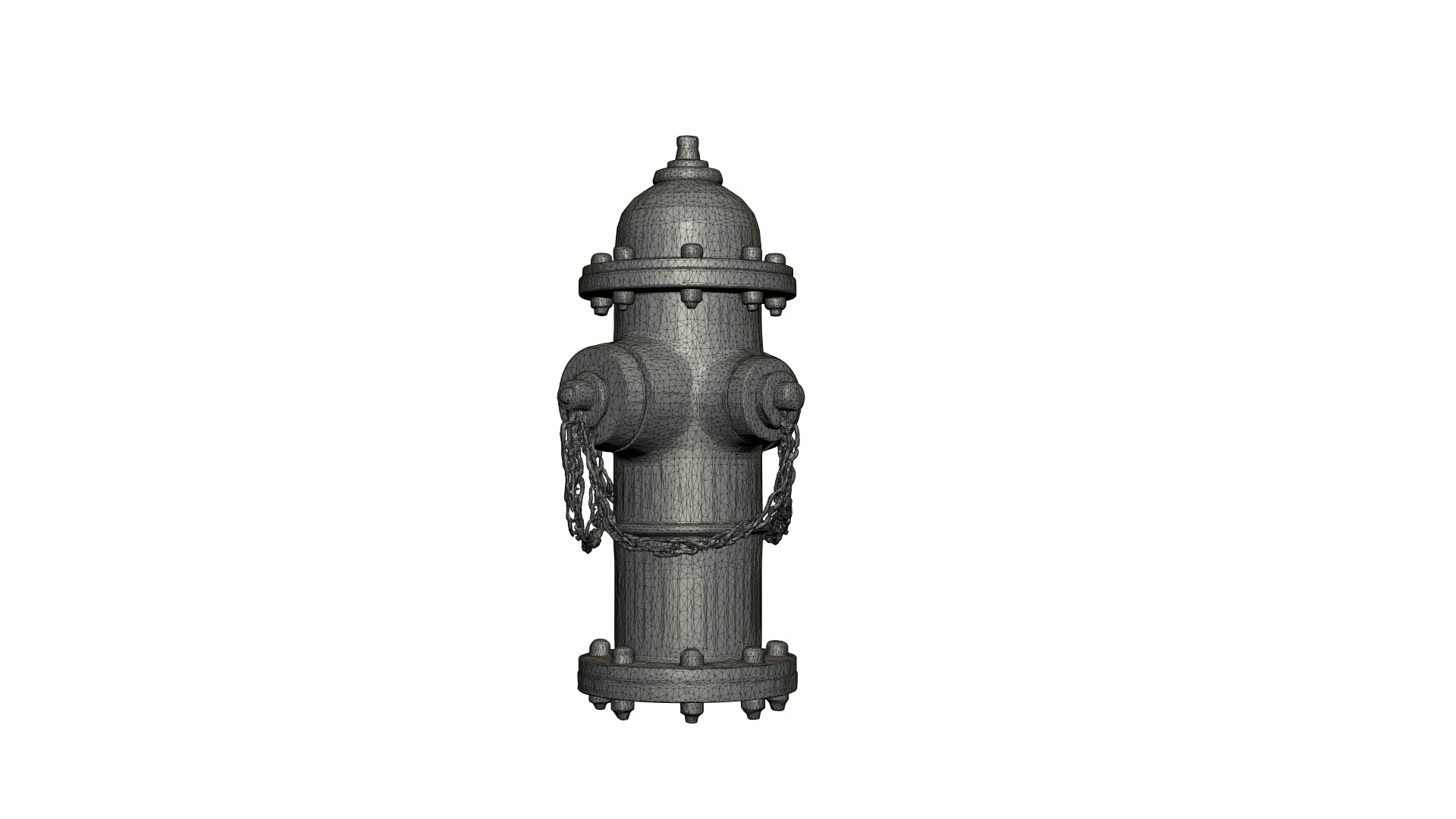 Old Fire Hydrant Urban environment prop 3D model_2