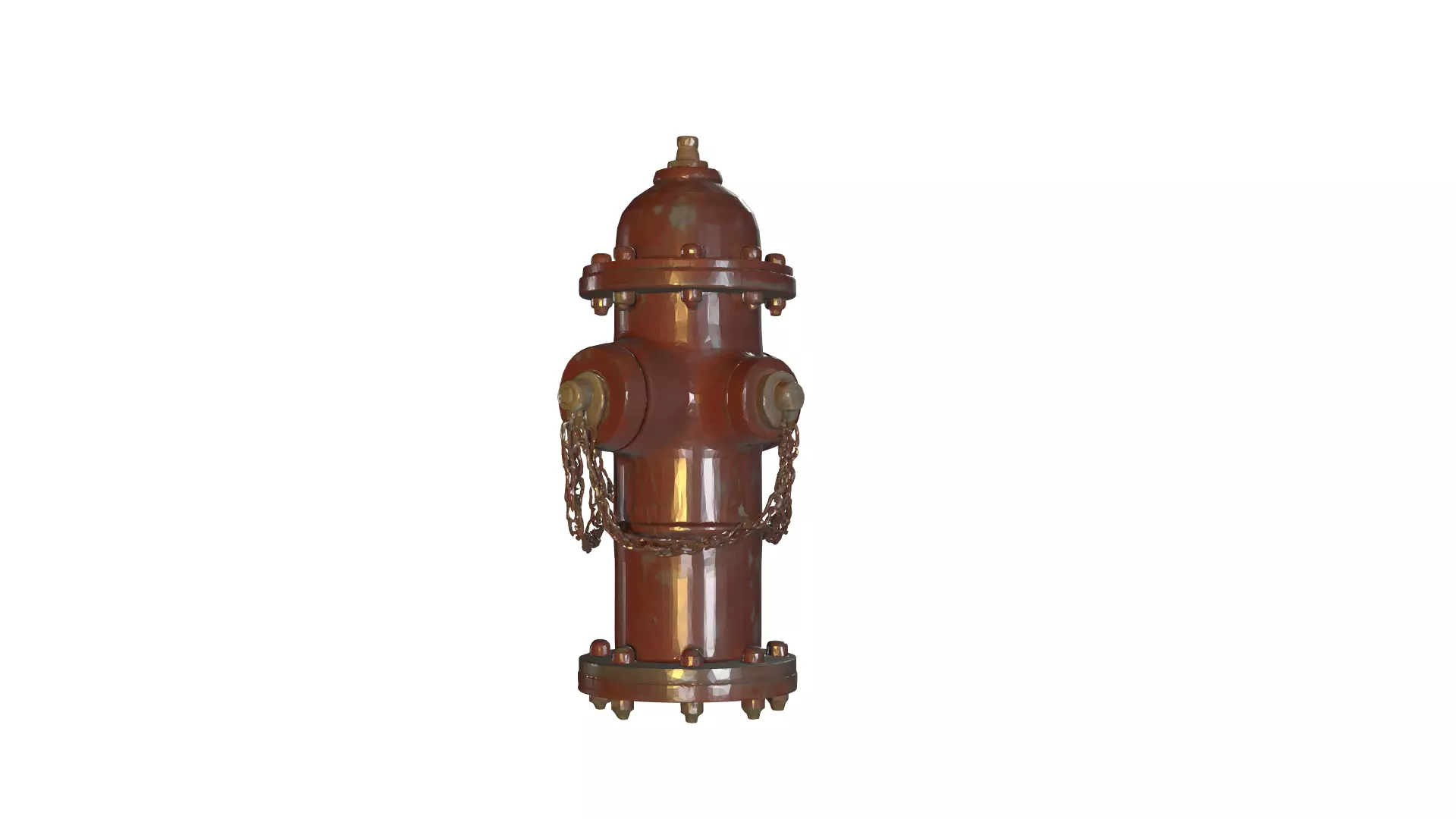 Old Fire Hydrant Urban environment prop 3D model_0