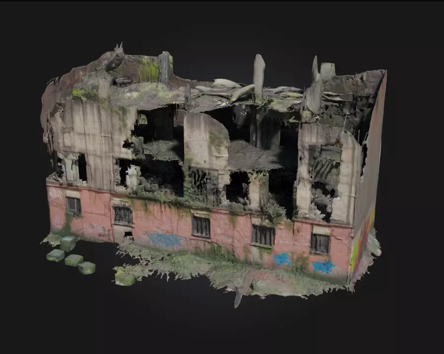Abandoned Echoes Haunting Remains of Forgotten Times 3D model