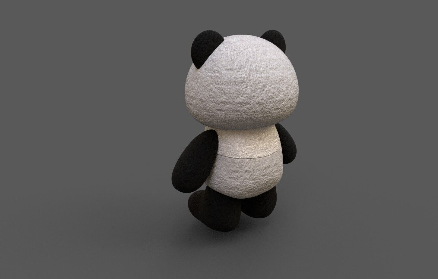 Rigged Bear toy Robotic Low-poly 3D model_3
