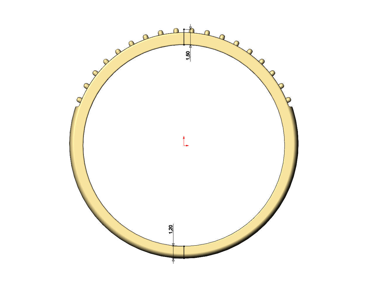 Double simple half eternity diamond stacker band US sizes 5to10 3D print model_6