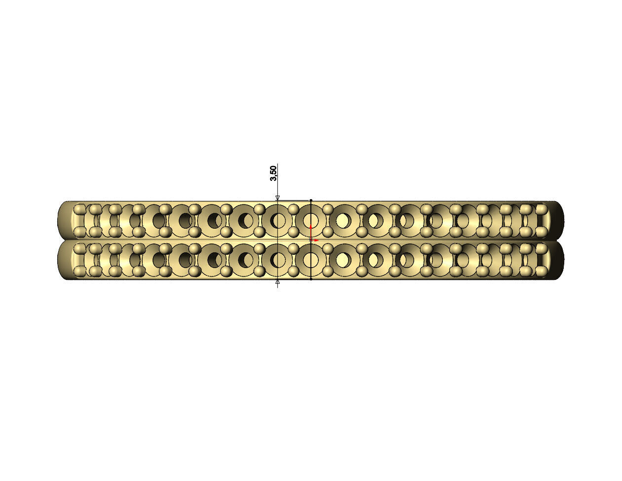 Double simple half eternity diamond stacker band US sizes 5to10 3D print model_7