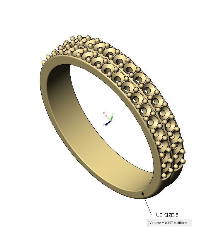 Double simple half eternity diamond stacker band US sizes 5to10 3D print model_10