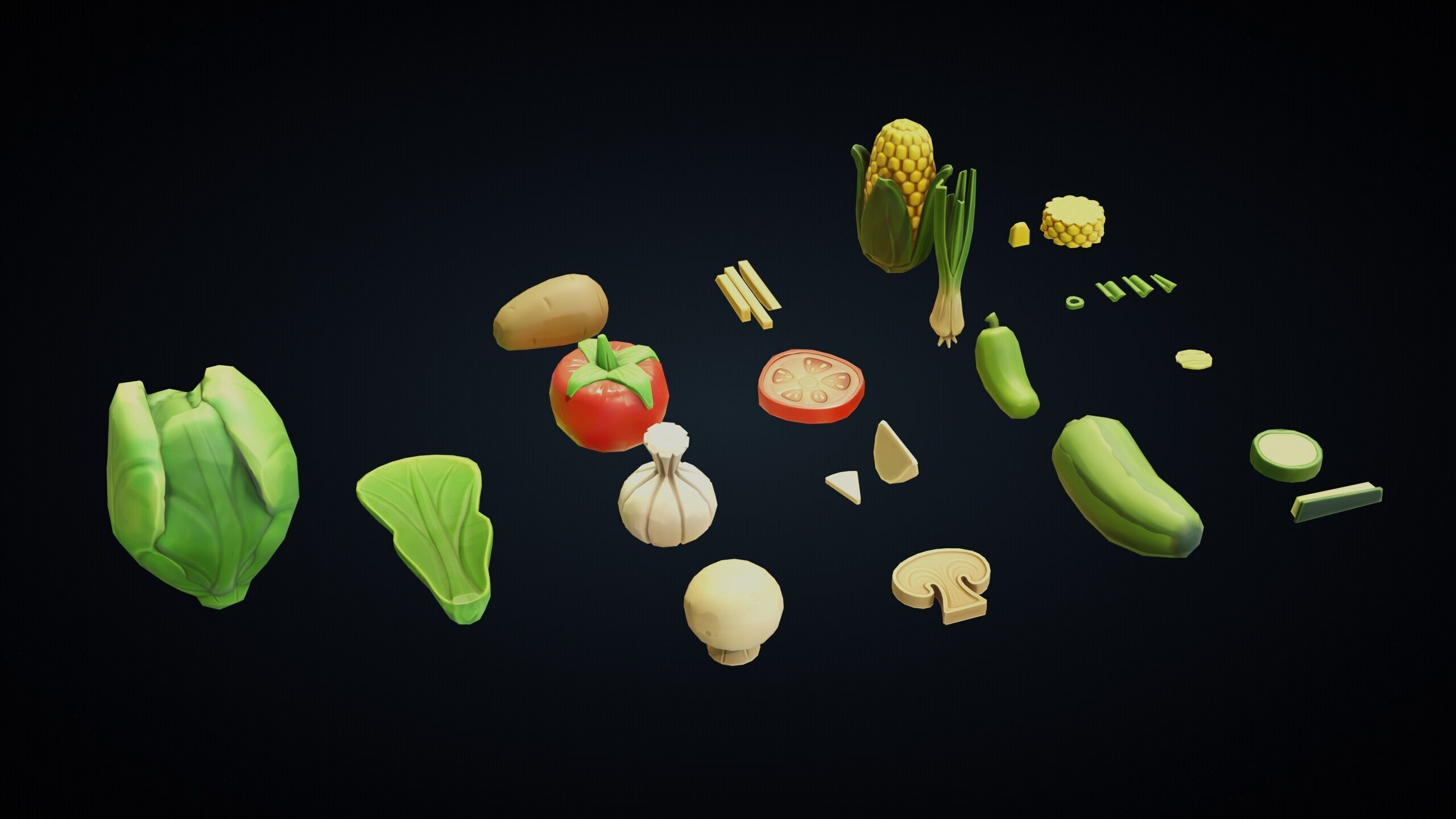 Stylized Kitchen Pack - Game-Ready 3D Assets Low-poly 3D model_28
