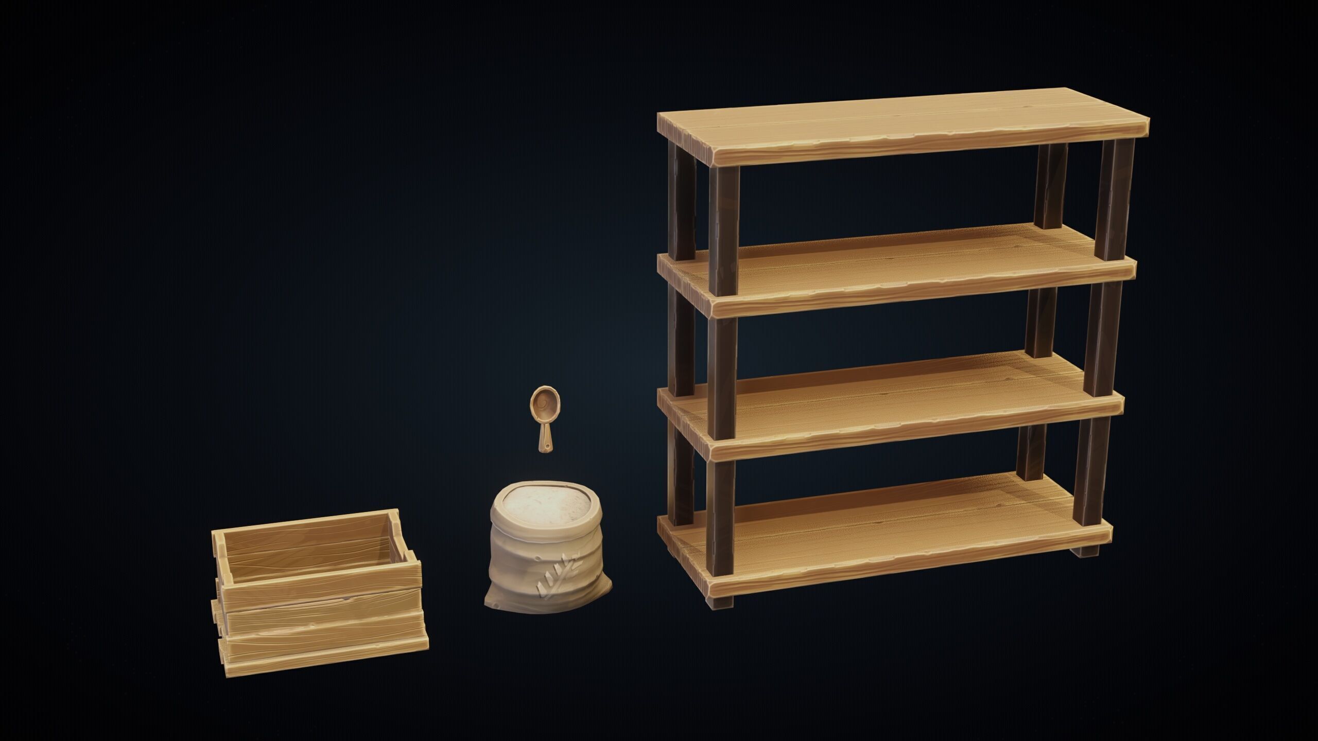 Stylized Kitchen Pack - Game-Ready 3D Assets Low-poly 3D model_16