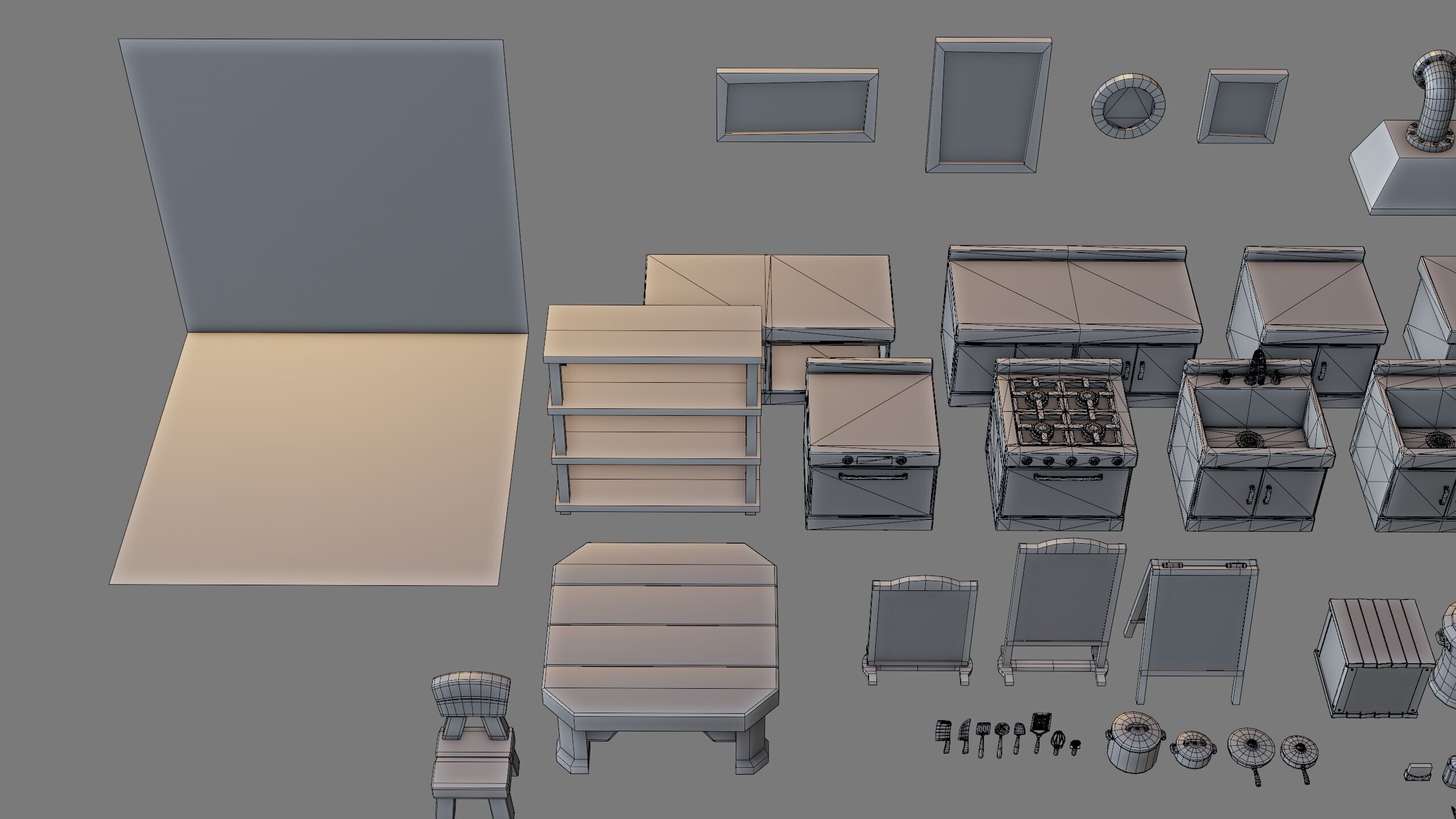 Stylized Kitchen Pack - Game-Ready 3D Assets Low-poly 3D model_32