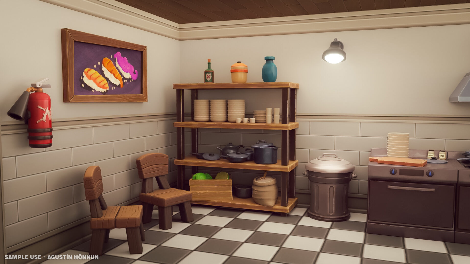 Stylized Kitchen Pack - Game-Ready 3D Assets Low-poly 3D model_2