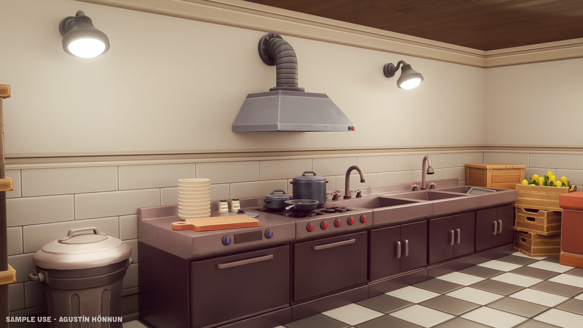 Stylized Kitchen Pack - Game-Ready 3D Assets Low-poly 3D model_3