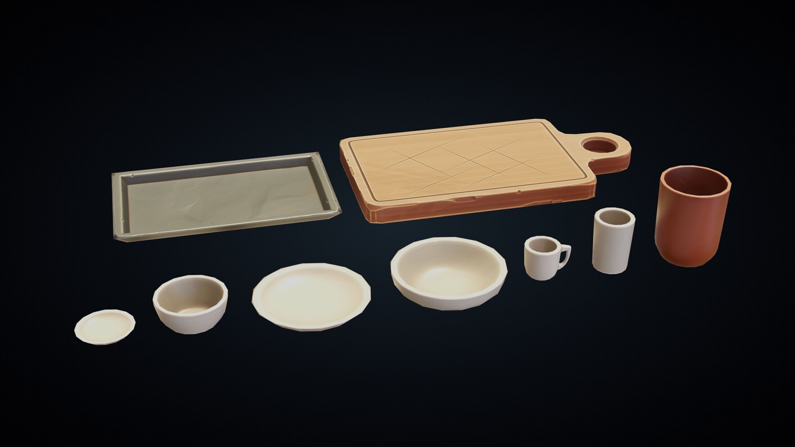 Stylized Kitchen Pack - Game-Ready 3D Assets Low-poly 3D model_25
