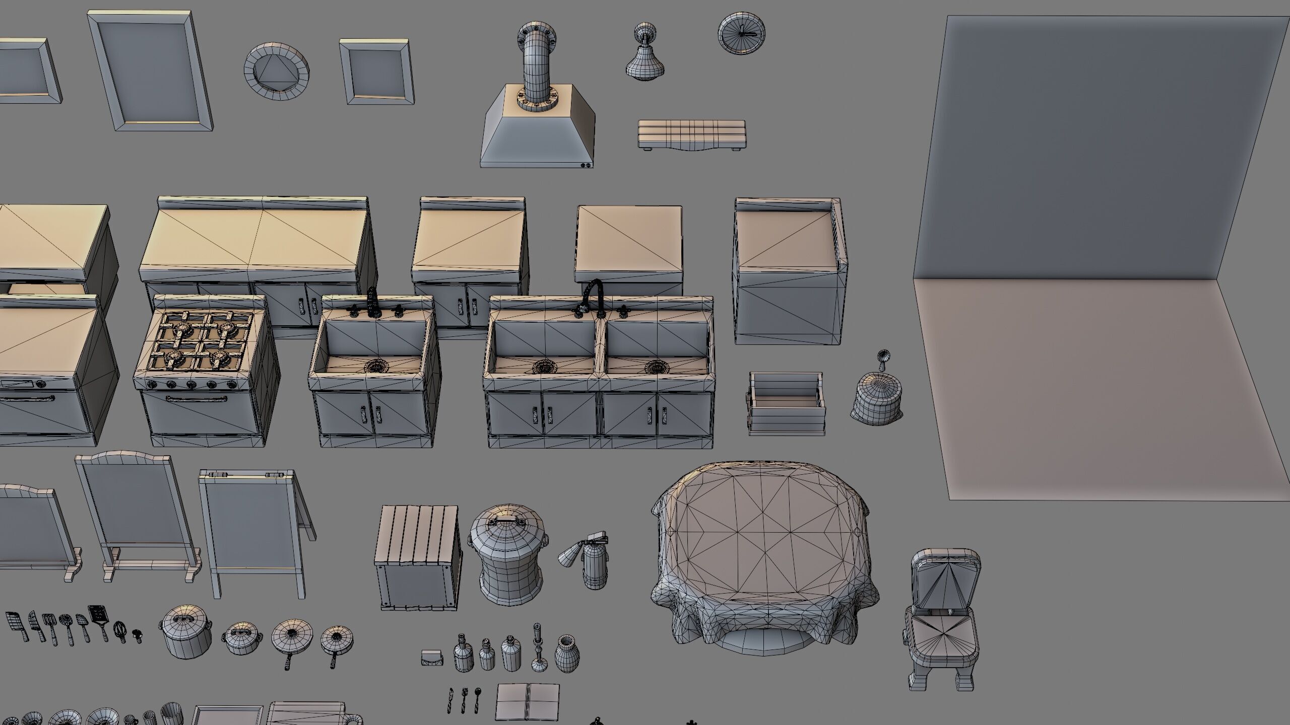 Stylized Kitchen Pack - Game-Ready 3D Assets Low-poly 3D model_31