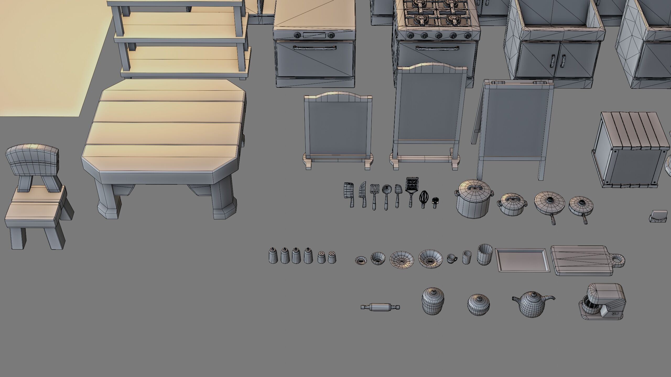 Stylized Kitchen Pack - Game-Ready 3D Assets Low-poly 3D model_33