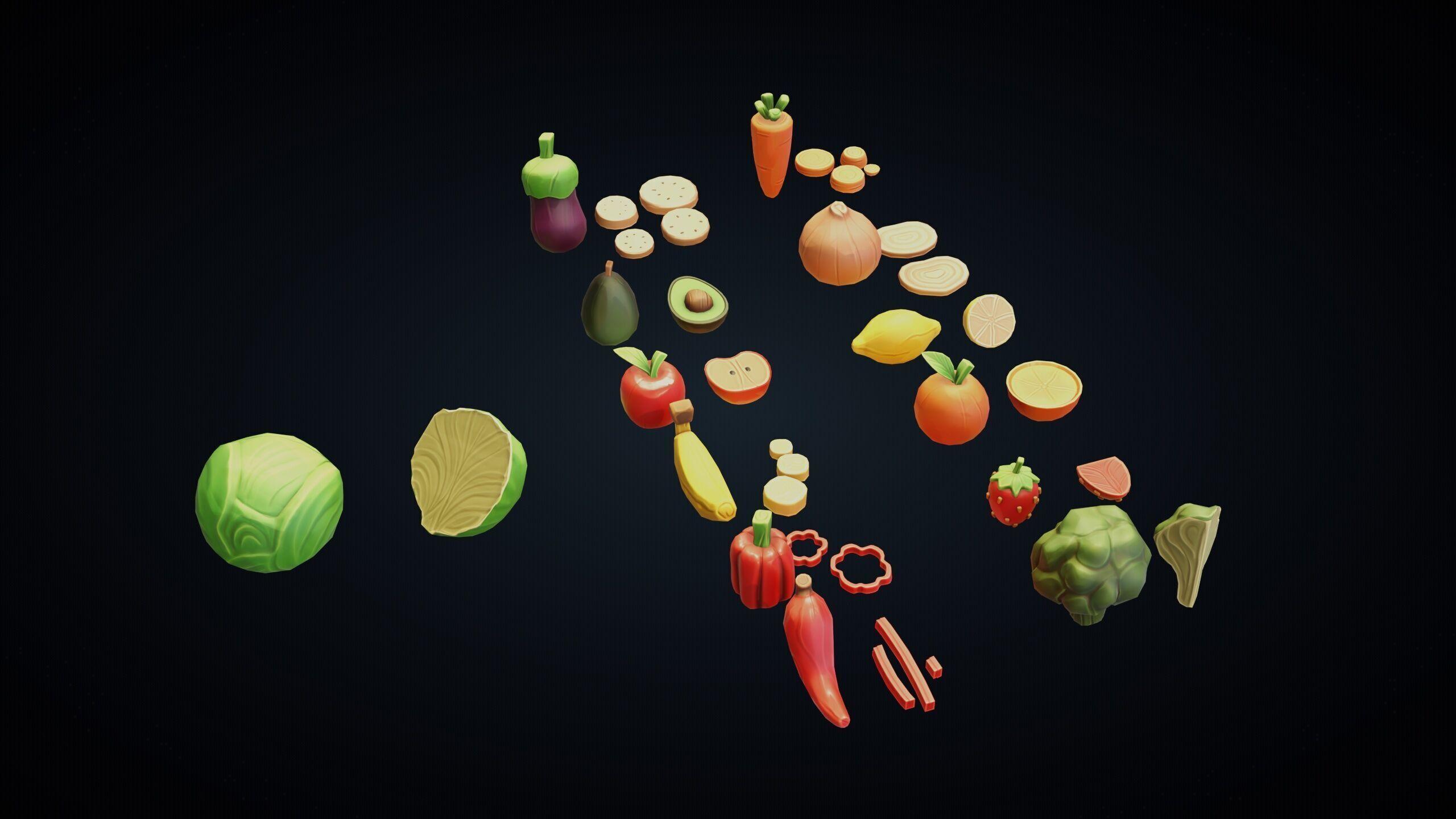 Stylized Kitchen Pack - Game-Ready 3D Assets Low-poly 3D model_27