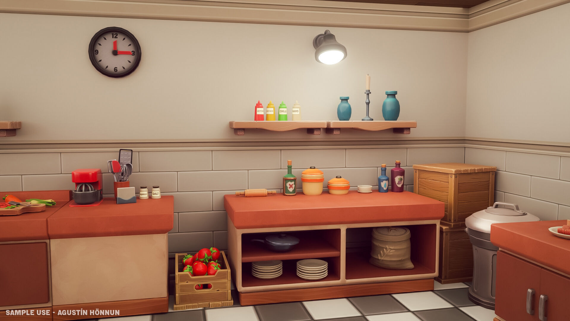Stylized Kitchen Pack - Game-Ready 3D Assets Low-poly 3D model_5