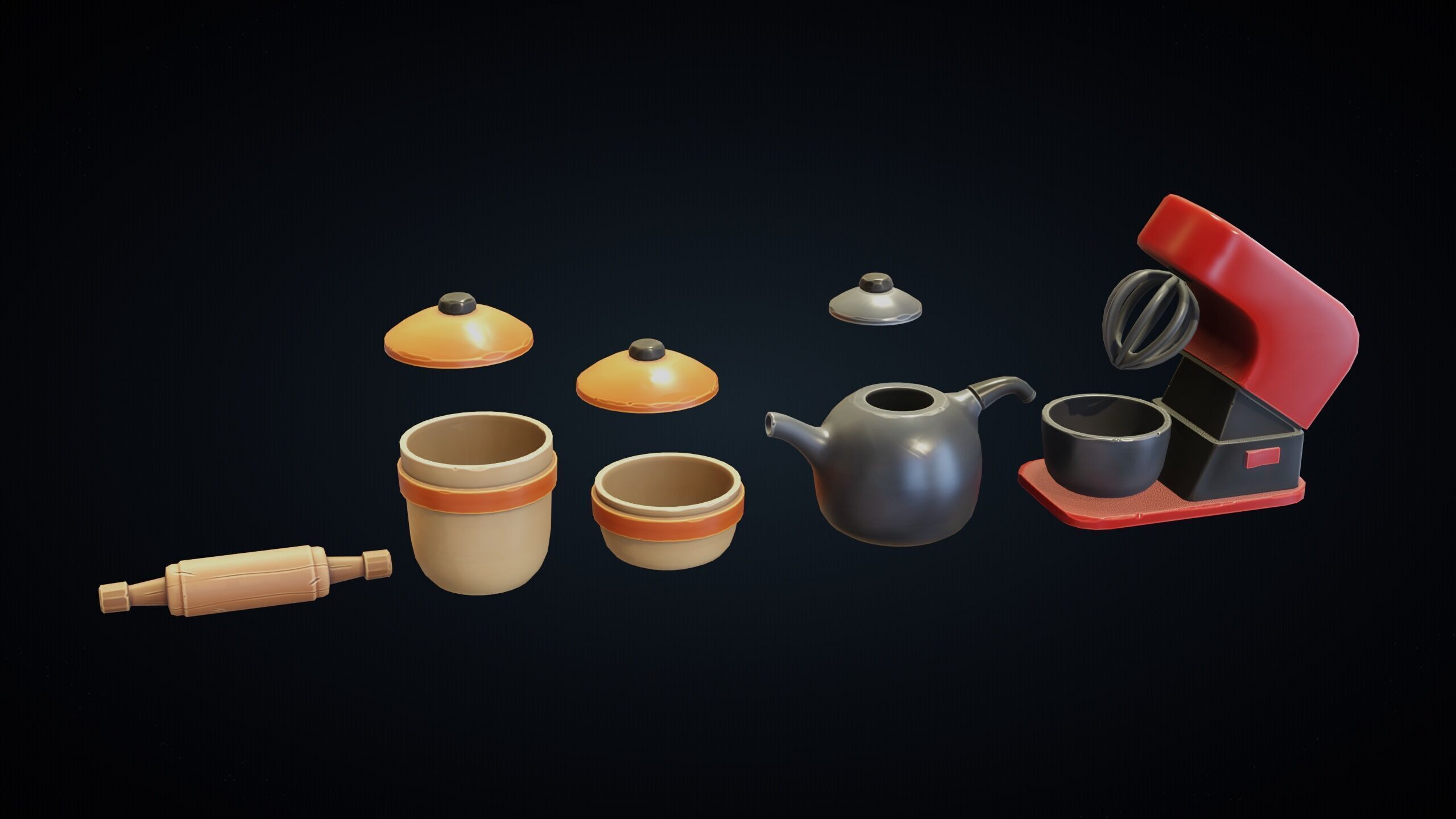 Stylized Kitchen Pack - Game-Ready 3D Assets Low-poly 3D model_26