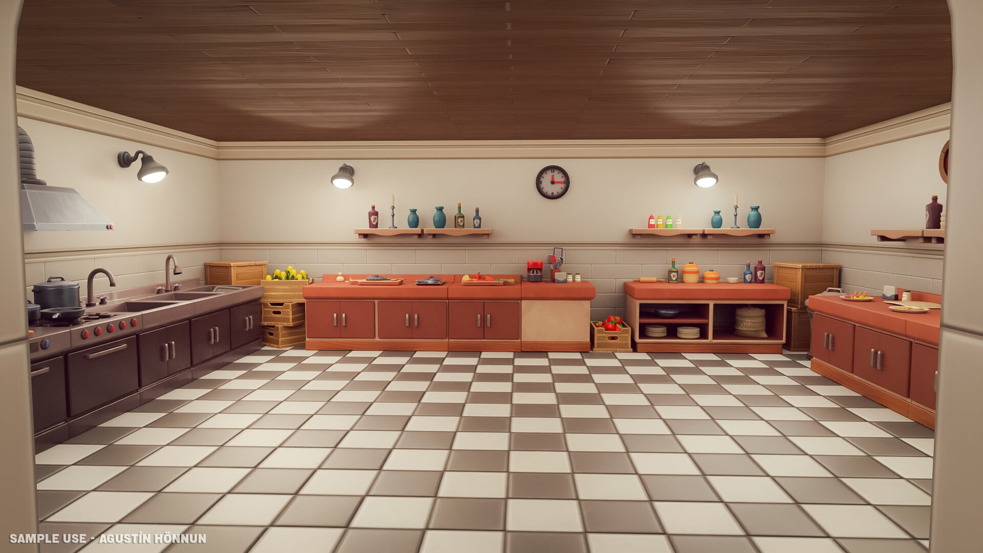 Stylized Kitchen Pack - Game-Ready 3D Assets Low-poly 3D model_8
