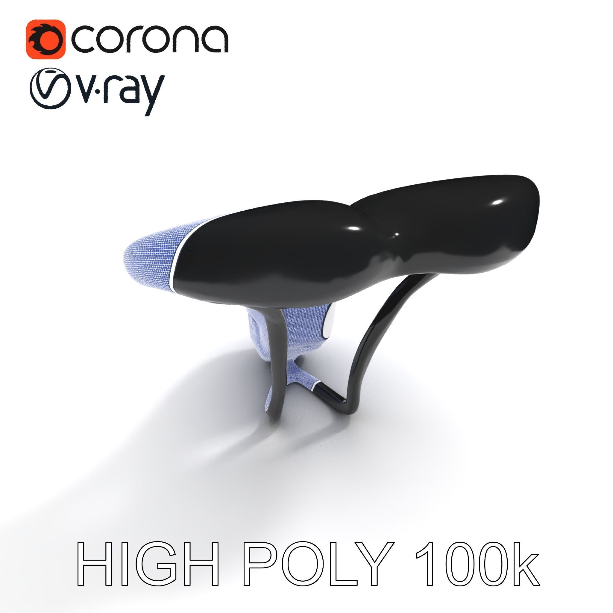 Ergonomic Bicycle Saddle Model Pack Low-poly 3D model_10