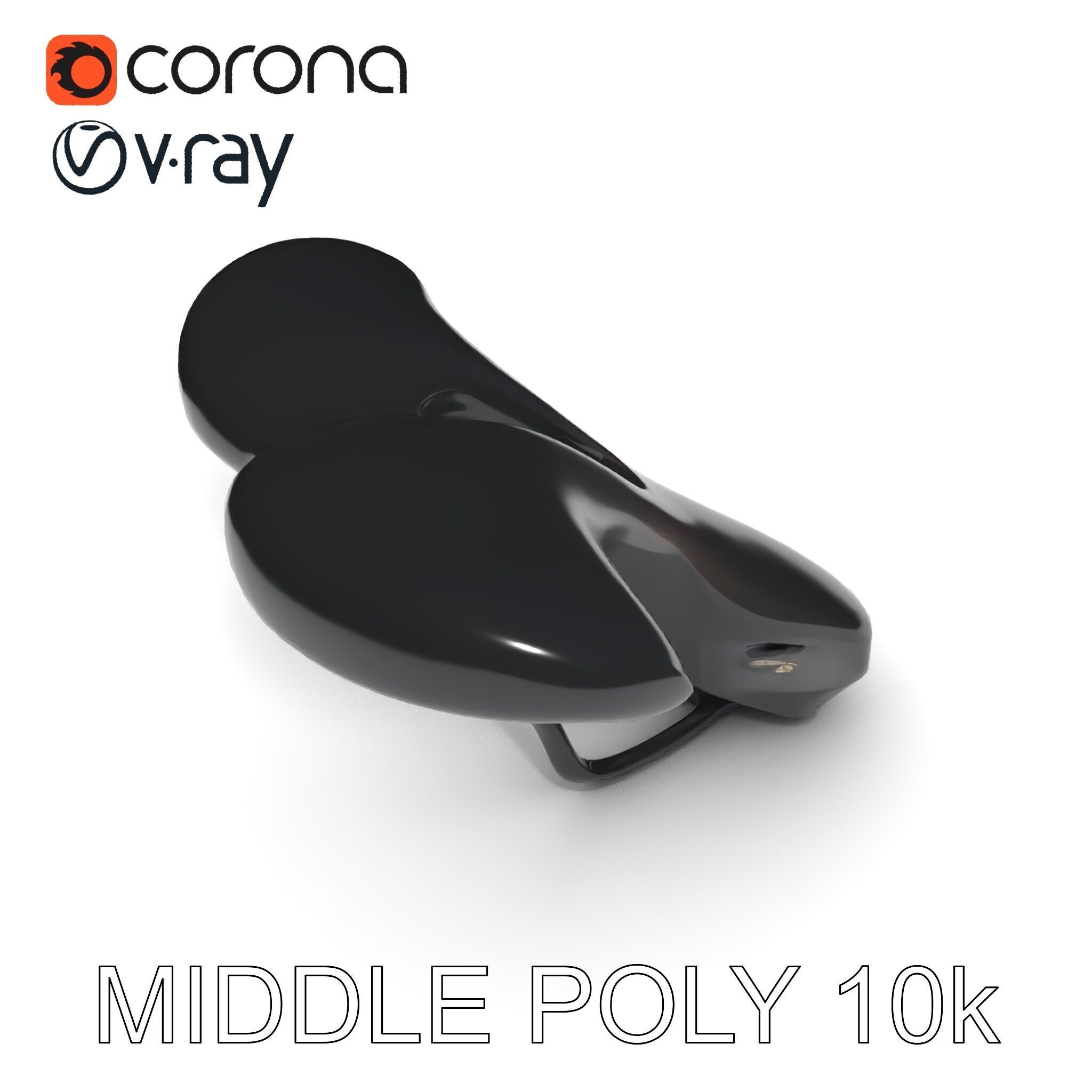 Ergonomic Bicycle Saddle Model Pack Low-poly 3D model_8