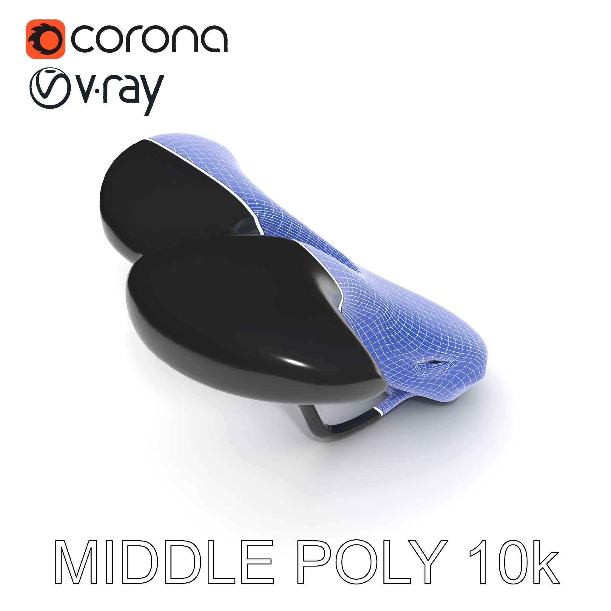 Ergonomic Bicycle Saddle Model Pack Low-poly 3D model_16