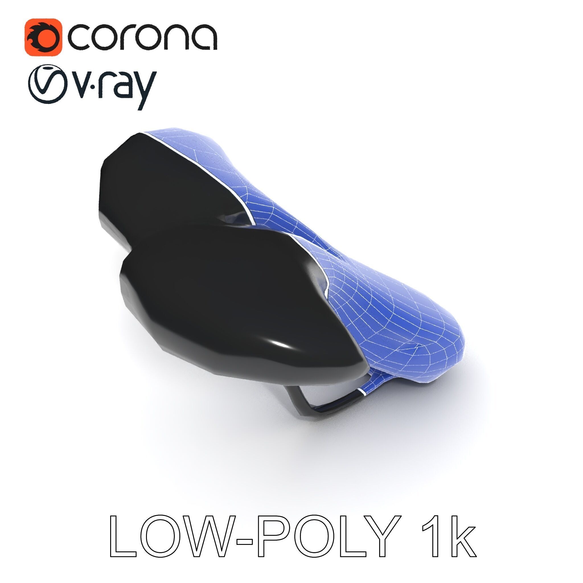 Ergonomic Bicycle Saddle Model Pack Low-poly 3D model_15