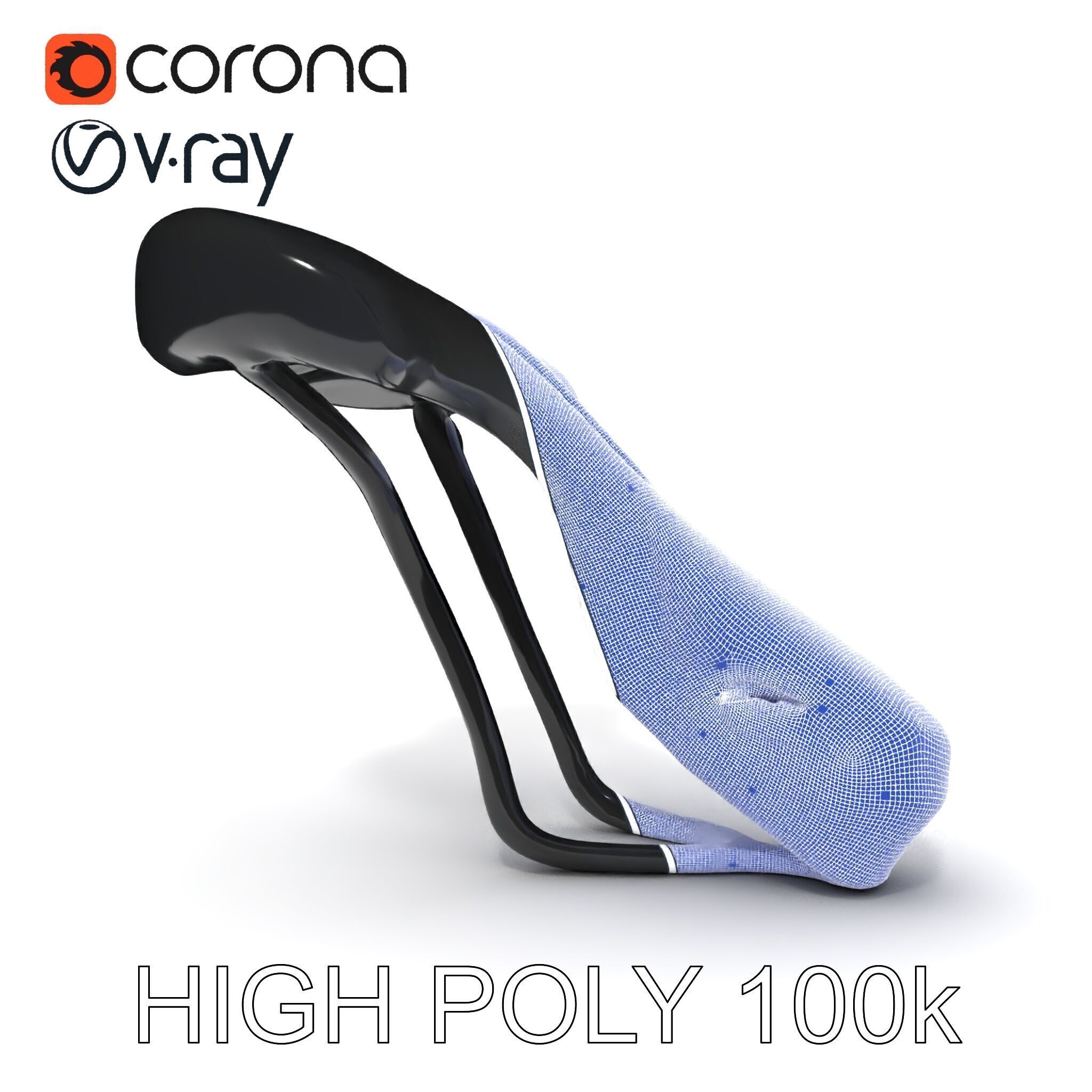 Ergonomic Bicycle Saddle Model Pack Low-poly 3D model_13