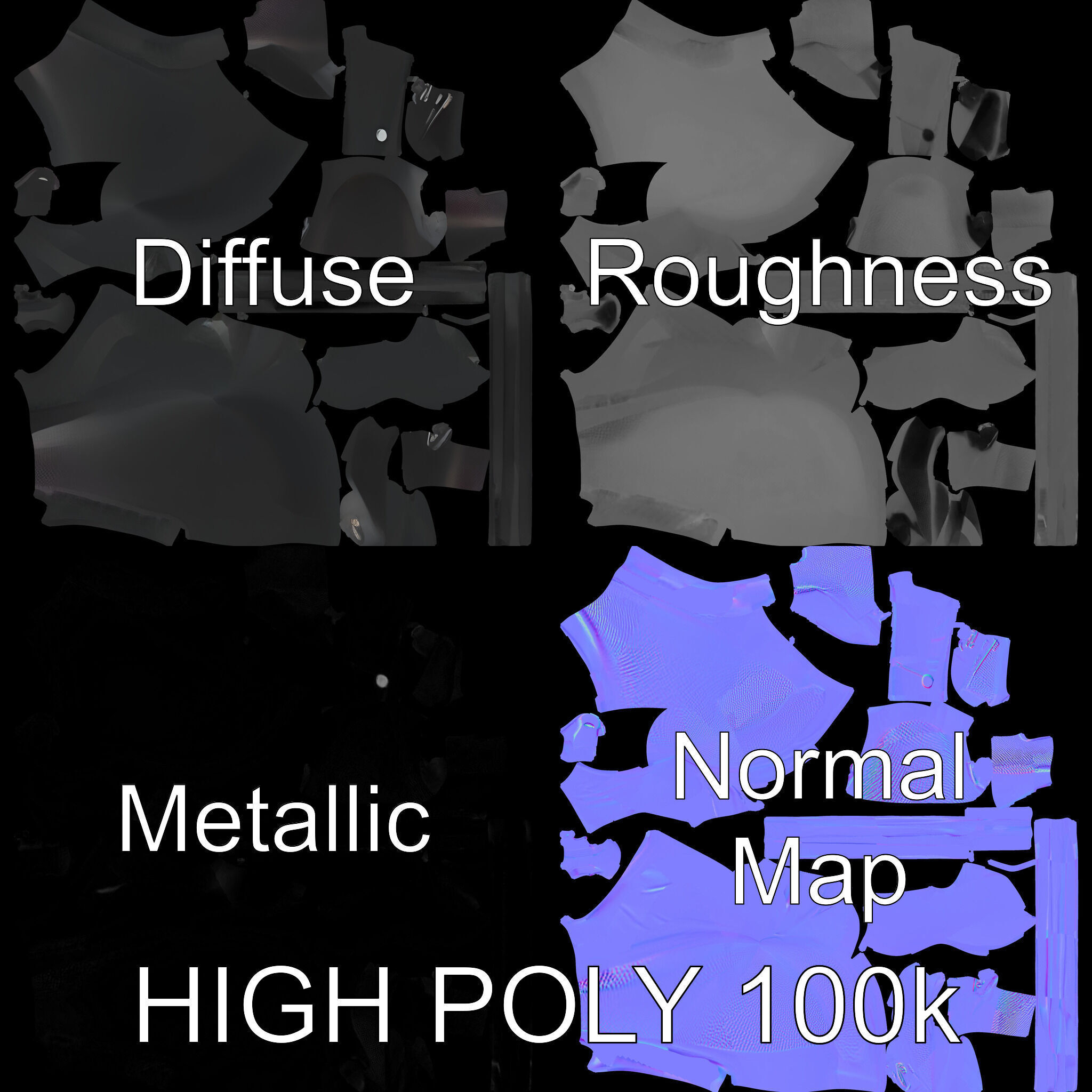 Ergonomic Bicycle Saddle Model Pack Low-poly 3D model_2