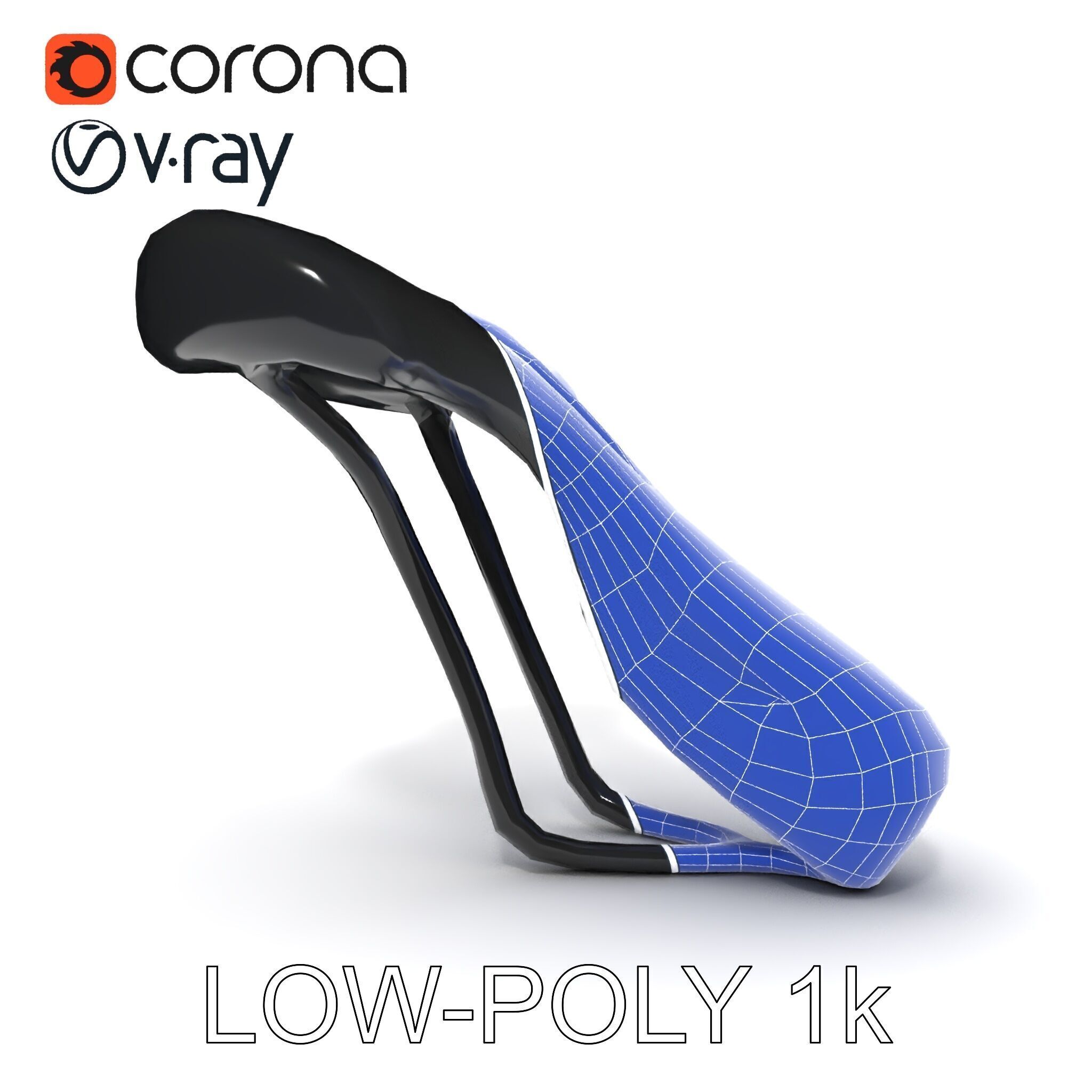 Ergonomic Bicycle Saddle Model Pack Low-poly 3D model_23