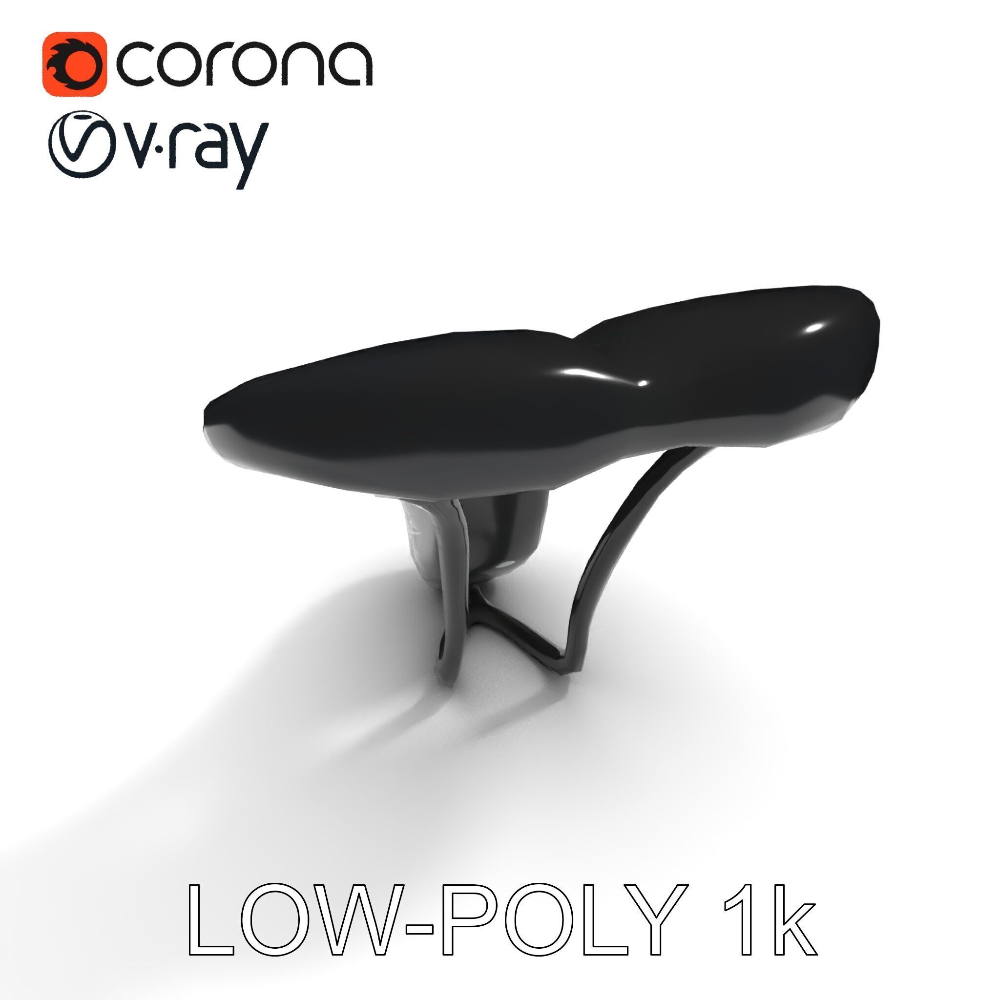 Ergonomic Bicycle Saddle Model Pack Low-poly 3D model_7