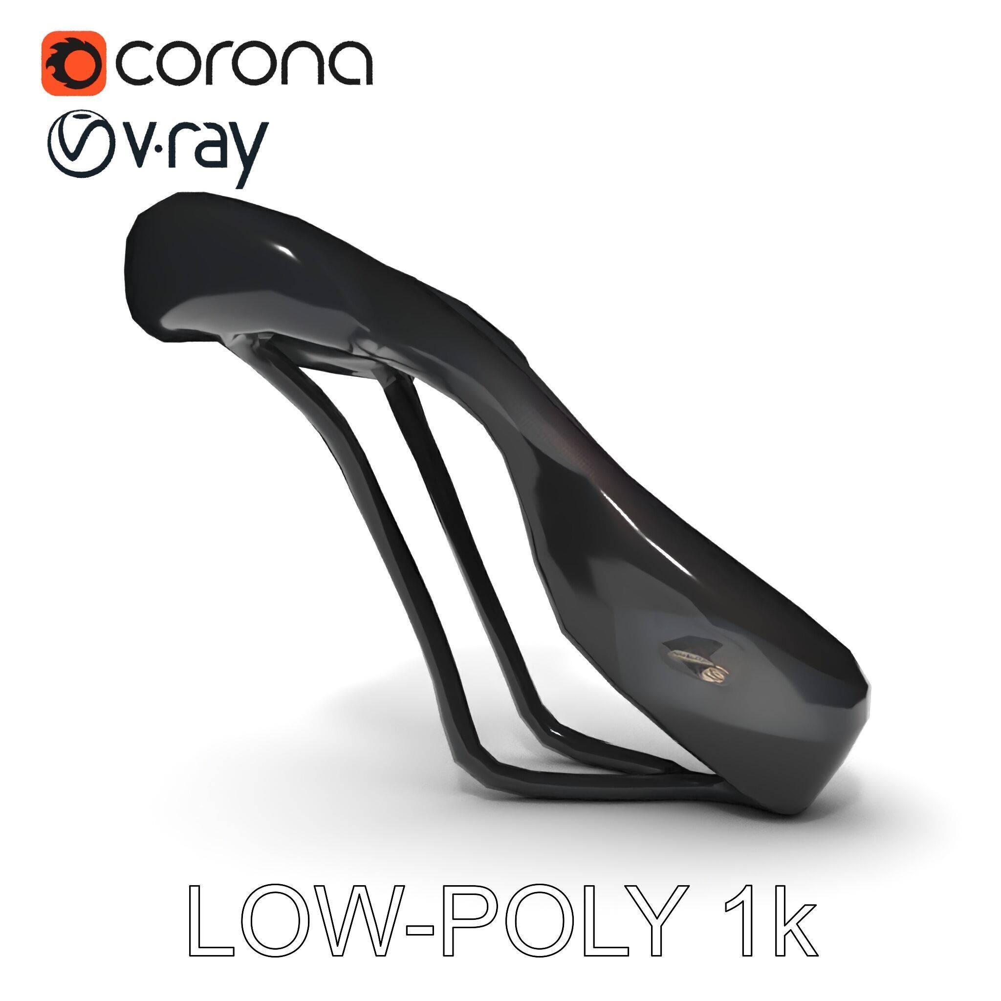 Ergonomic Bicycle Saddle Model Pack Low-poly 3D model_9