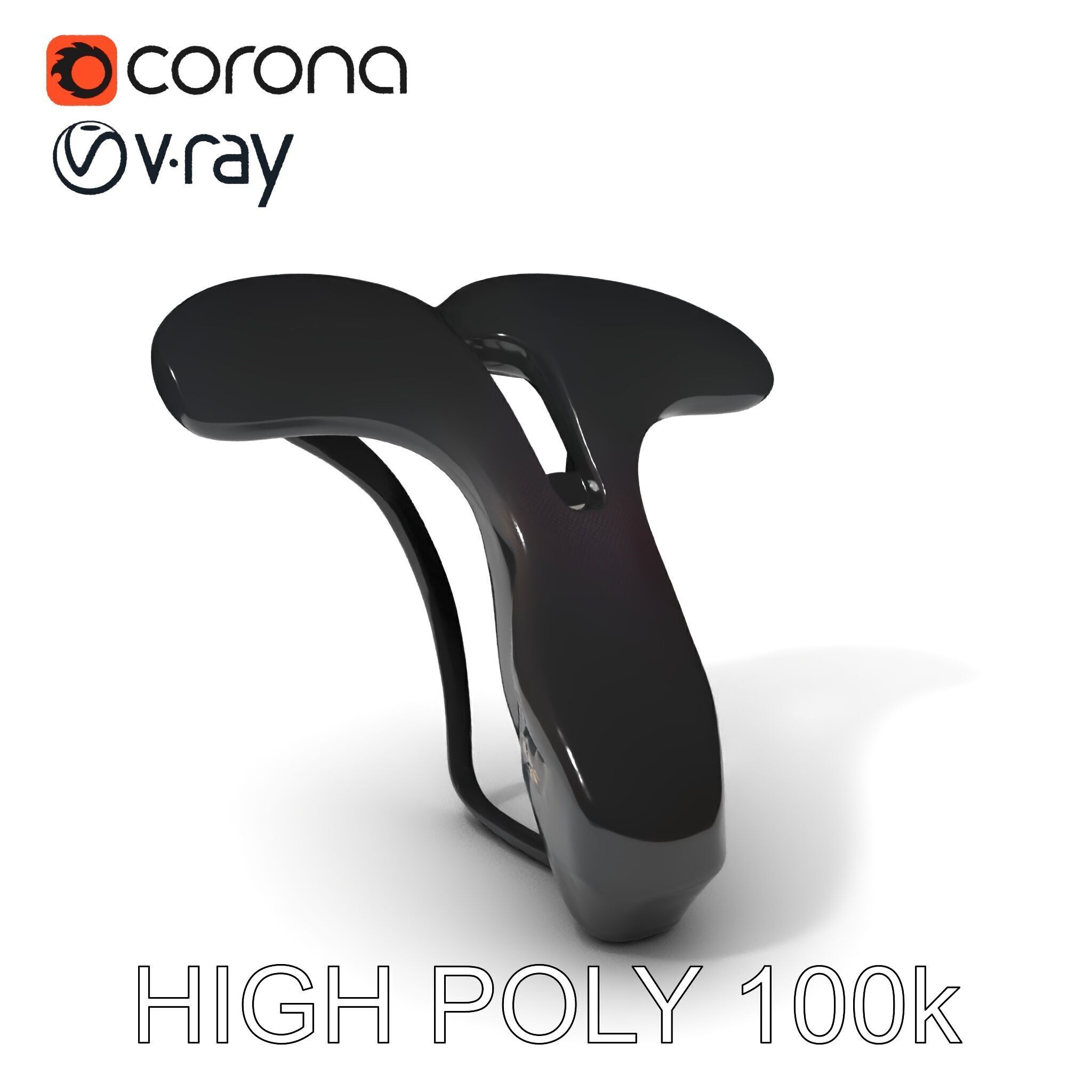 Ergonomic Bicycle Saddle Model Pack Low-poly 3D model_3