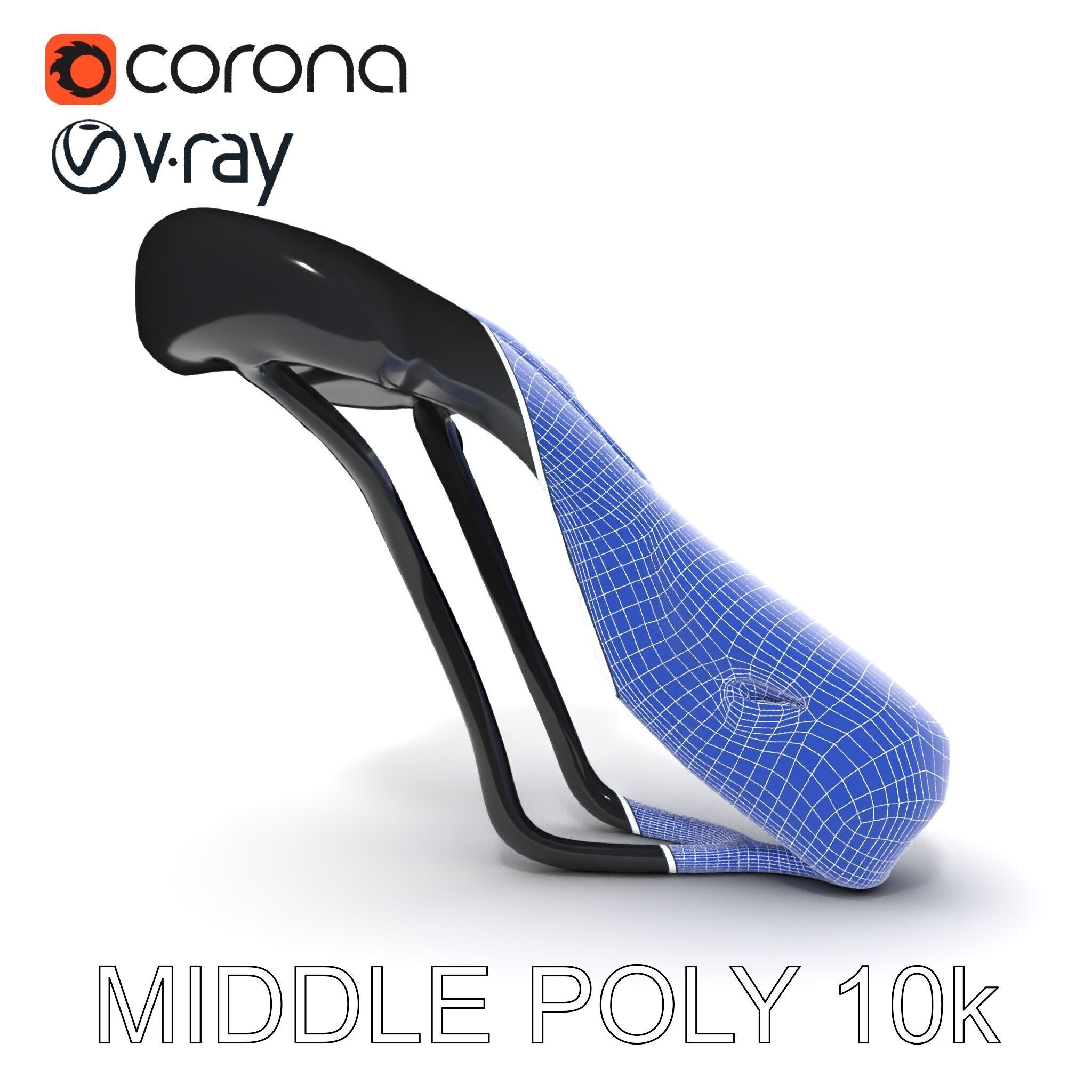 Ergonomic Bicycle Saddle Model Pack Low-poly 3D model_28