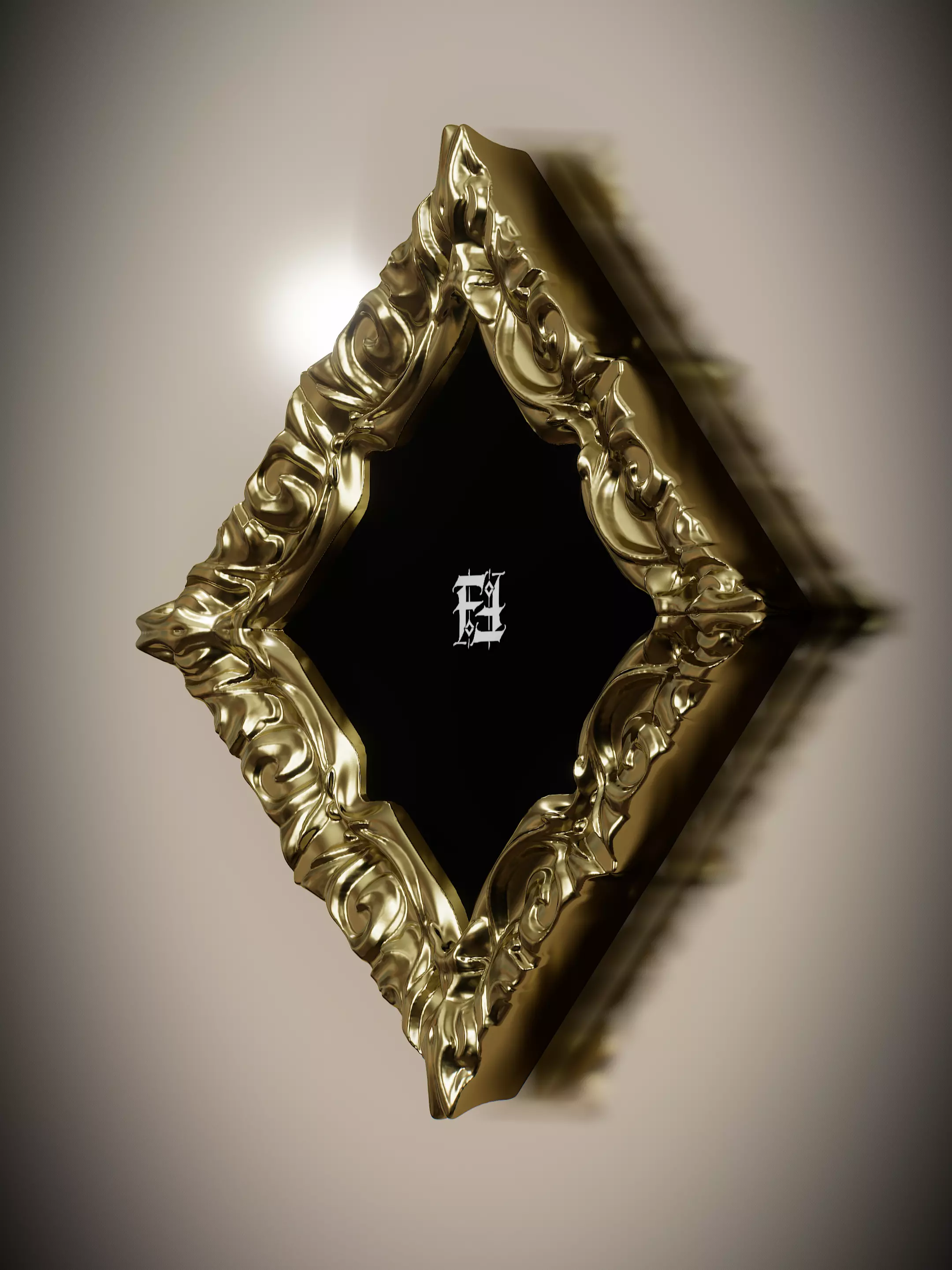 FRAME 16 Baroque rhomboid cornice 3D print model