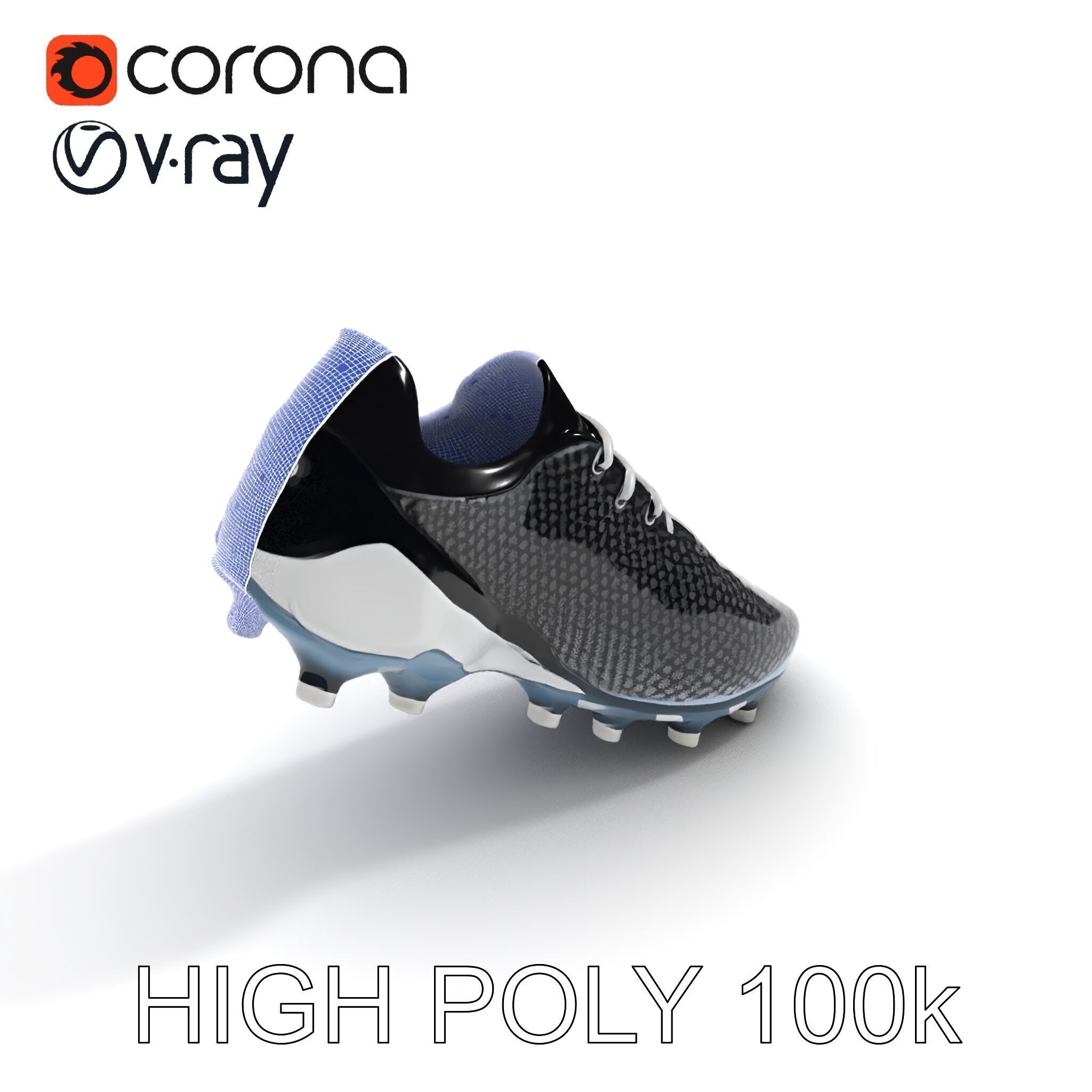 Soccer Cleat Model Pack with Detailed Textures Low-poly 3D model_20