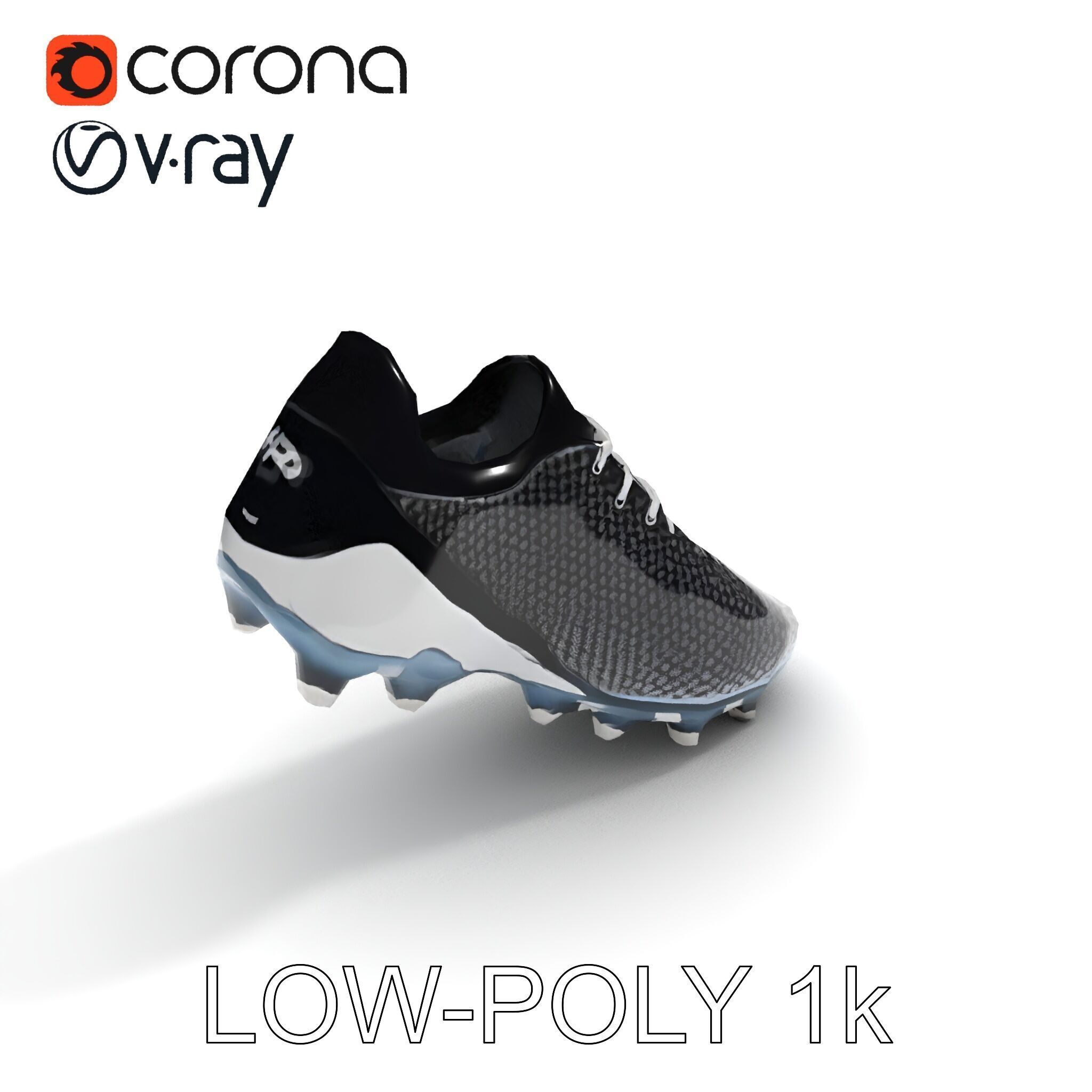 Soccer Cleat Model Pack with Detailed Textures Low-poly 3D model_16