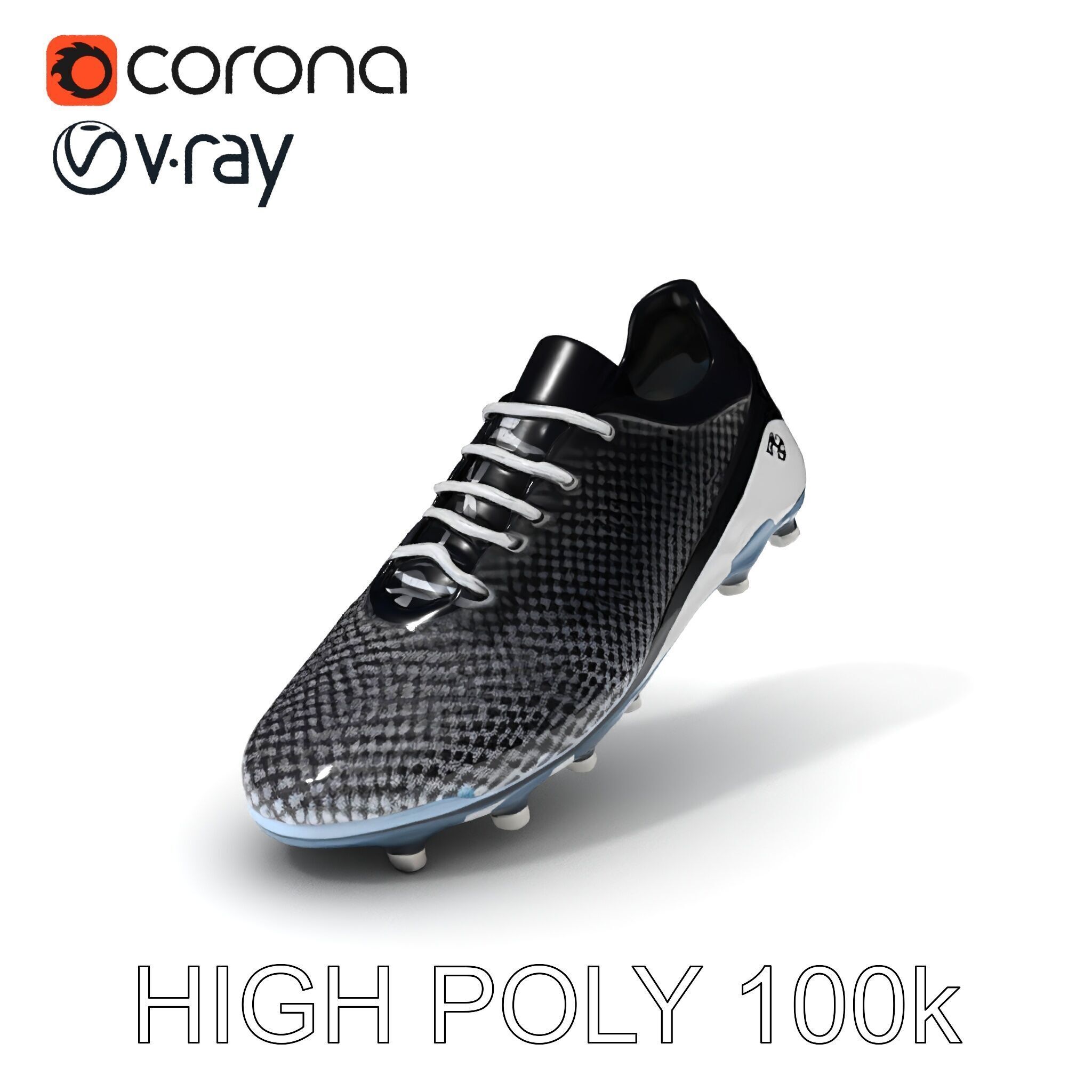 Soccer Cleat Model Pack with Detailed Textures Low-poly 3D model_3